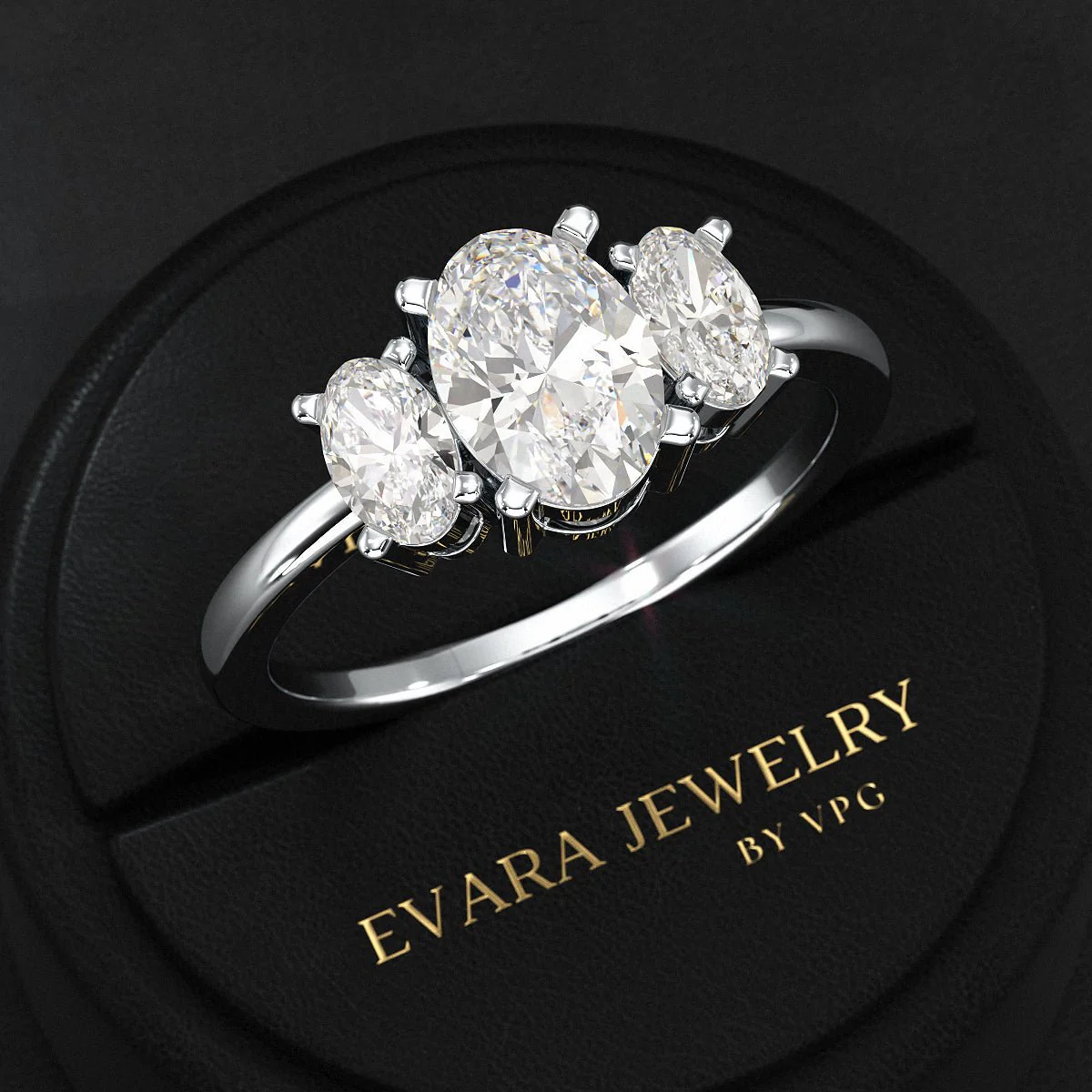 1.00 Carats Oval Cut Lab Grown Diamond Engagement Ring - Image 18