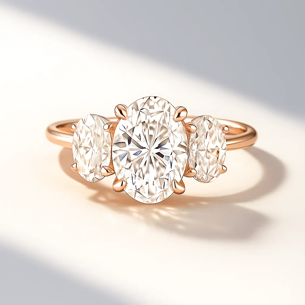 1.00 Carats Oval Cut Lab Grown Diamond Engagement Ring - Image 23