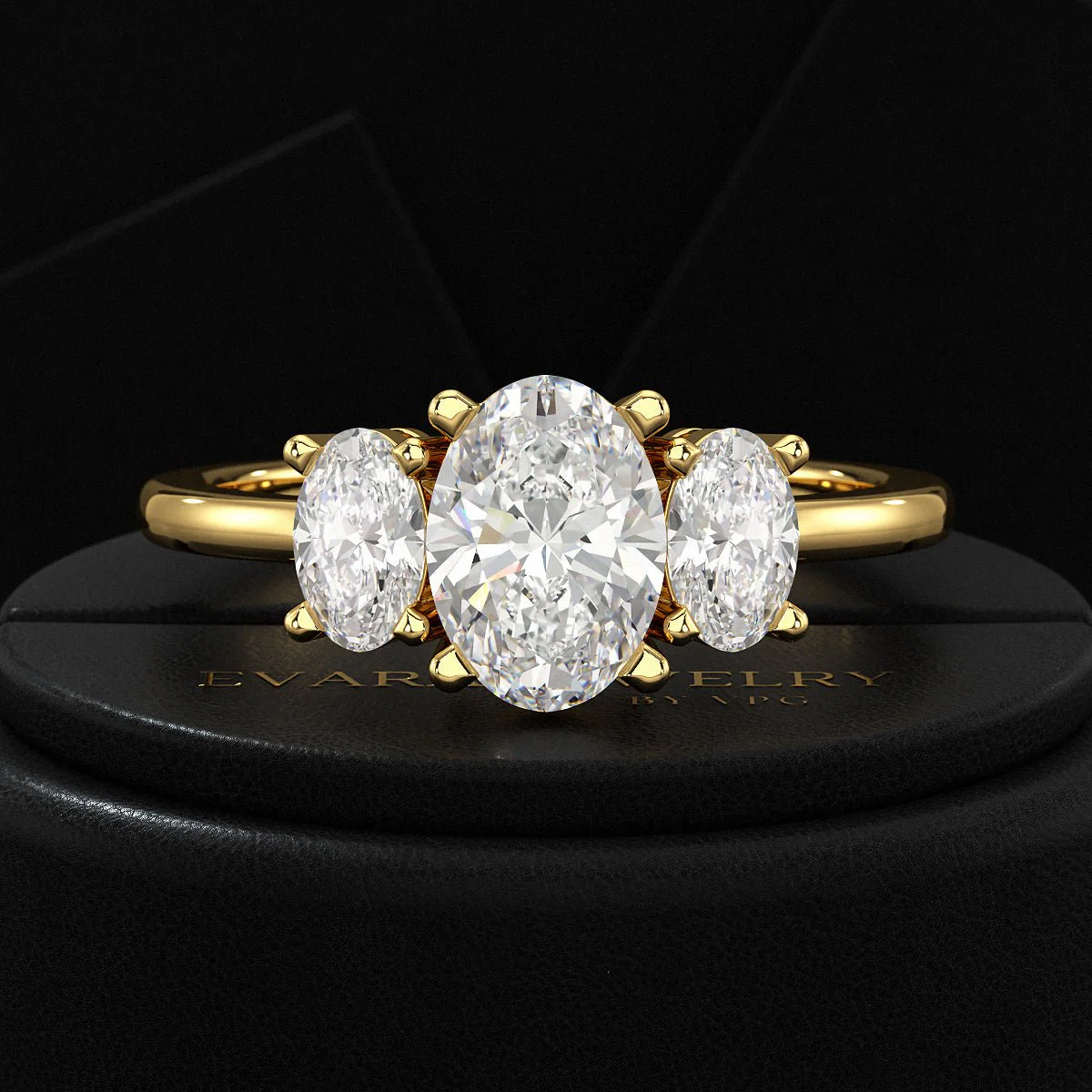 1.00 Carats Oval Cut Lab Grown Diamond Engagement Ring - Image 7