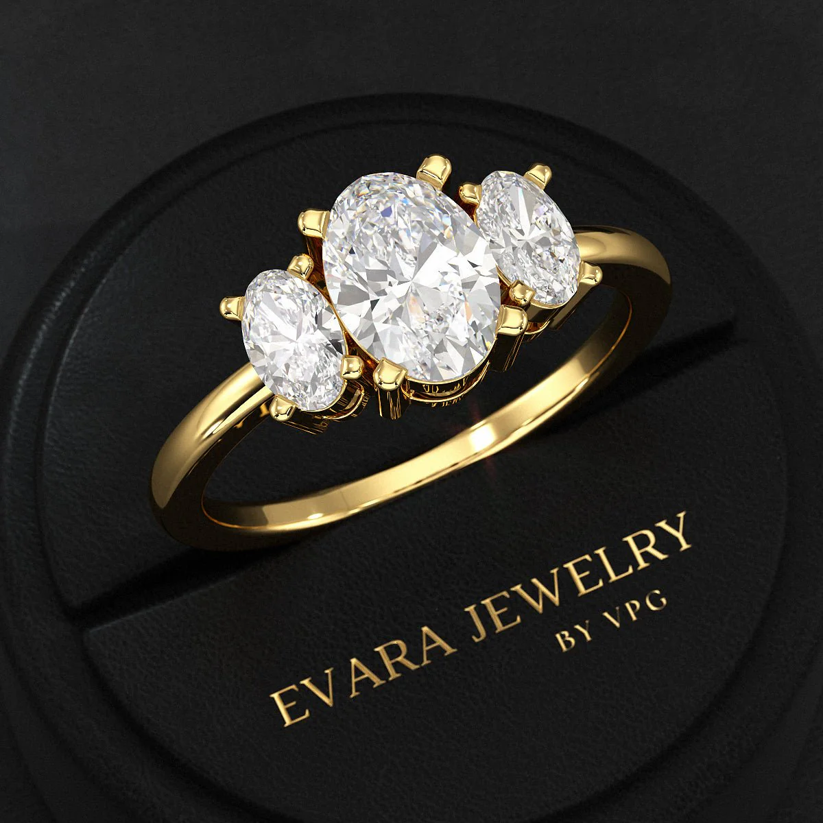 1.00 Carats Oval Cut Lab Grown Diamond Engagement Ring - Image 8