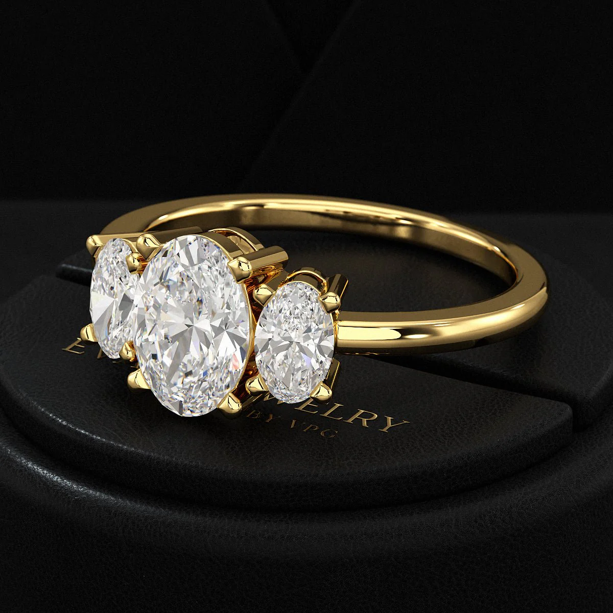 1.00 Carats Oval Cut Lab Grown Diamond Engagement Ring - Image 9