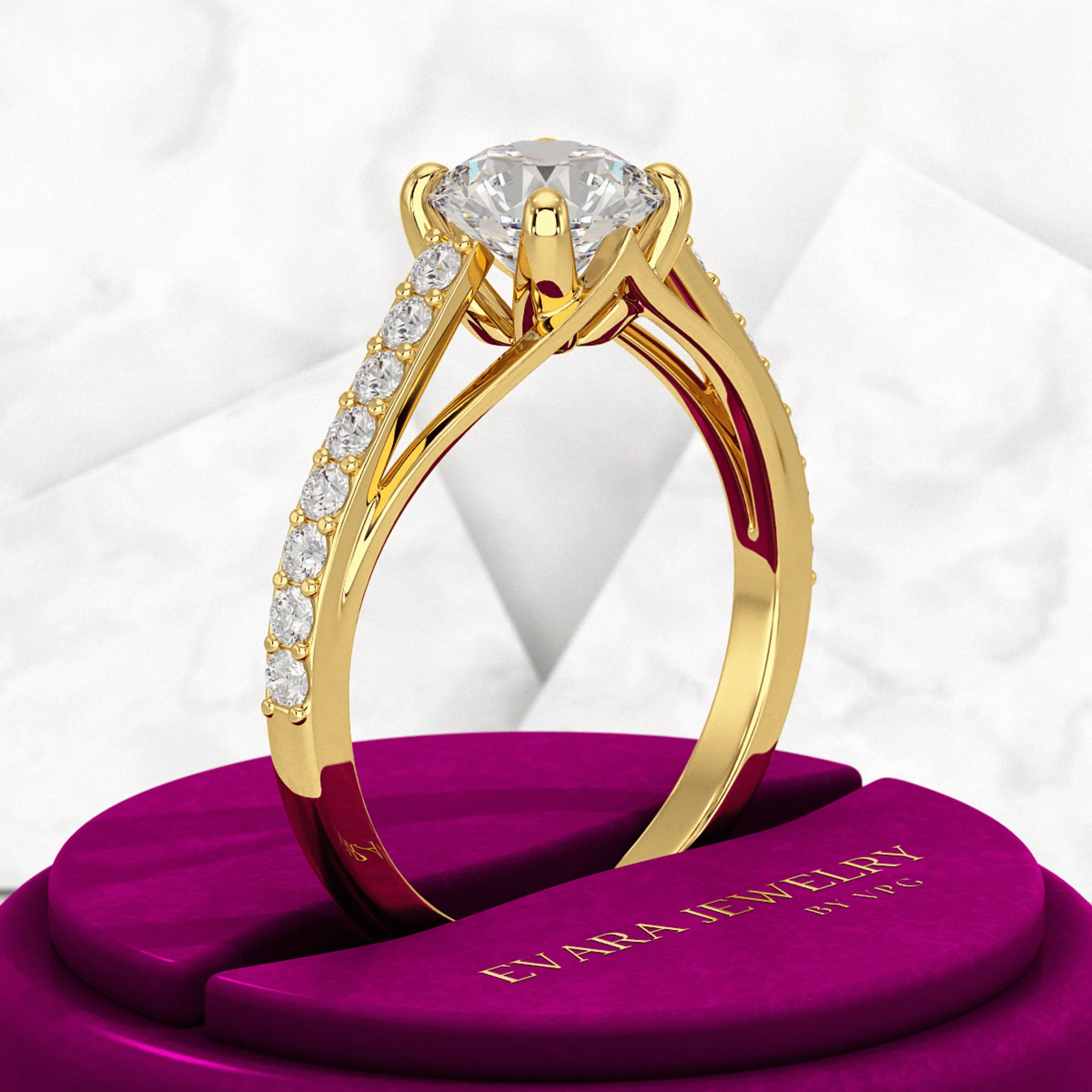 1.25 Carat Round Cut Diamond Engagement Ring - Image 5