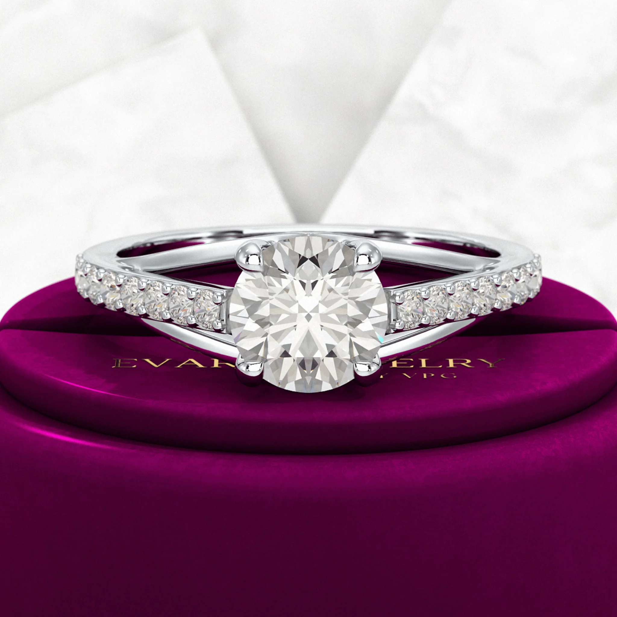 1.25 Carat Round Cut Diamond Engagement Ring - Image 7