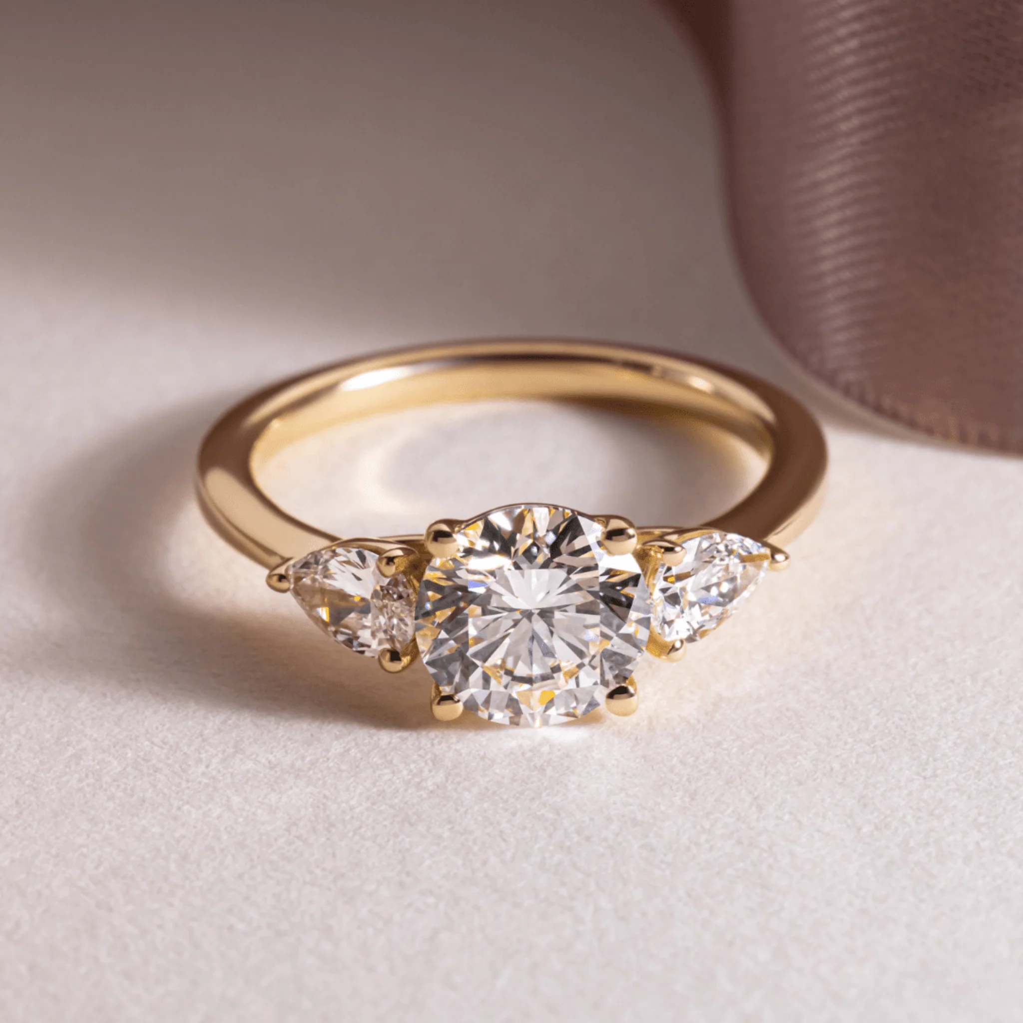 1.25 Carat Round Cut Diamond Three Stone Engagement Ring - Image 7