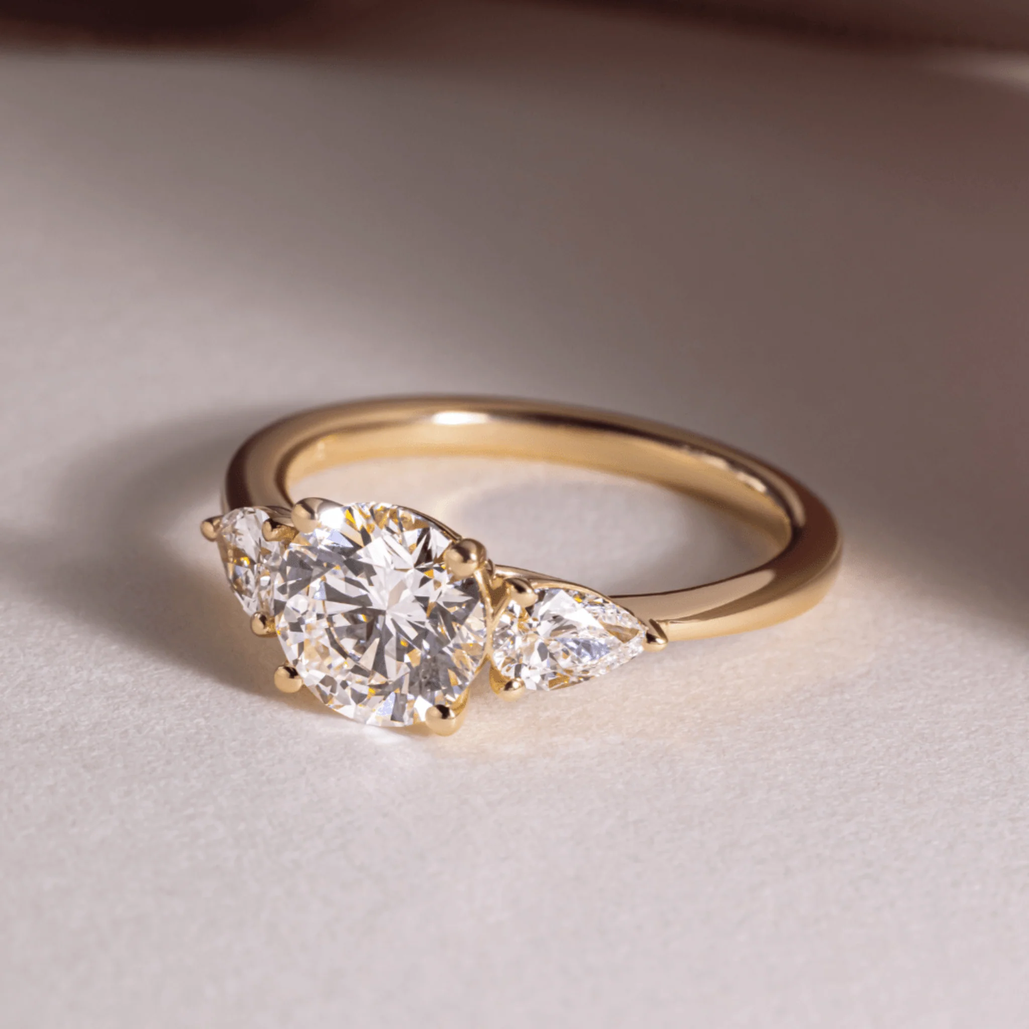 1.25 Carat Round Cut Diamond Three Stone Engagement Ring - Image 9