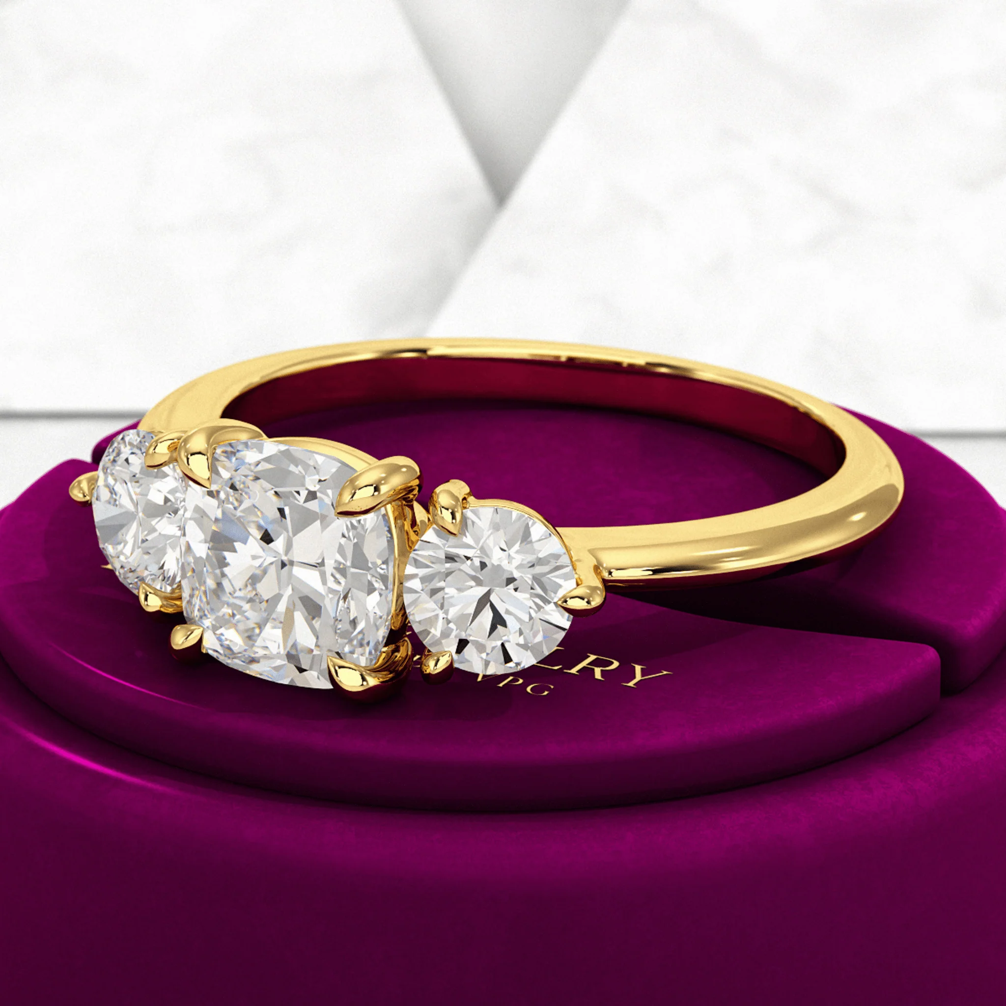 1.50 Carat Cushion Cut Diamond Engagement Ring - Image 4