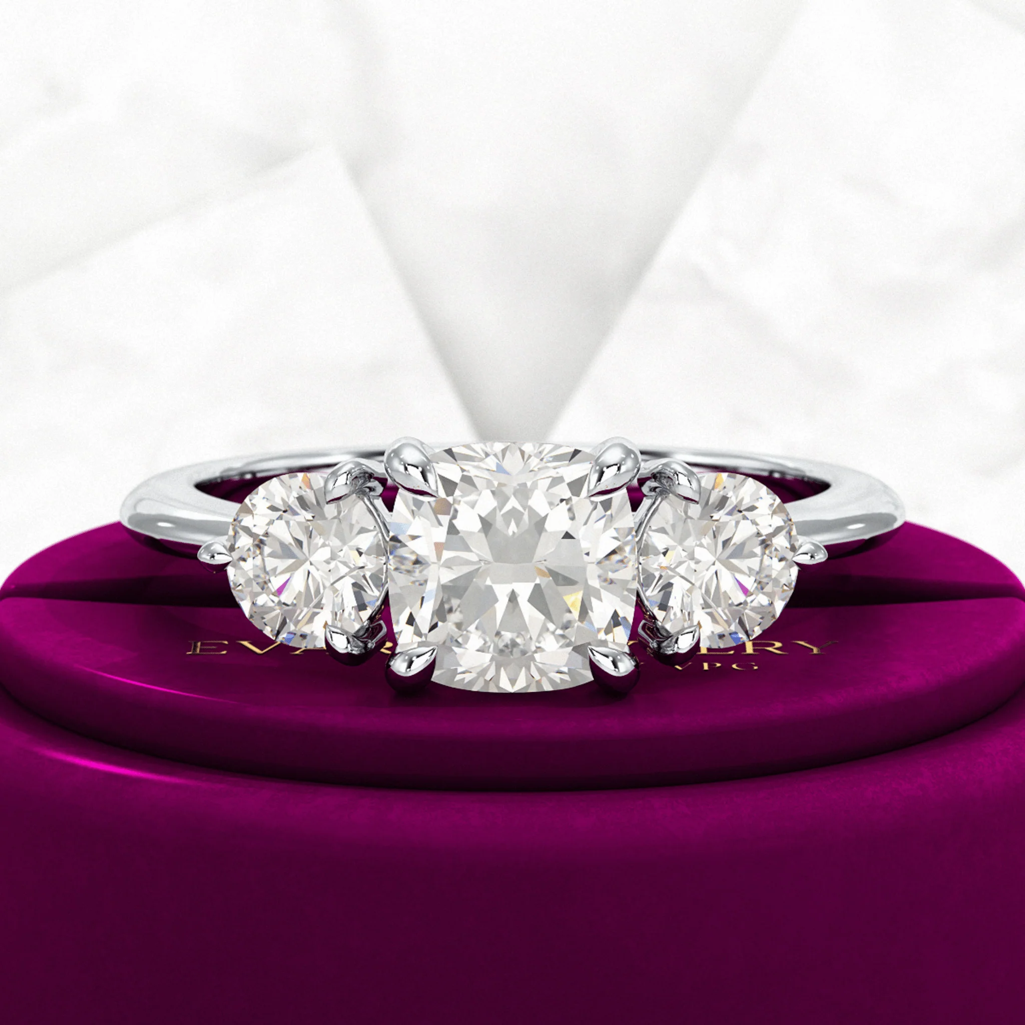 1.50 Carat Cushion Cut Diamond Engagement Ring - Image 8
