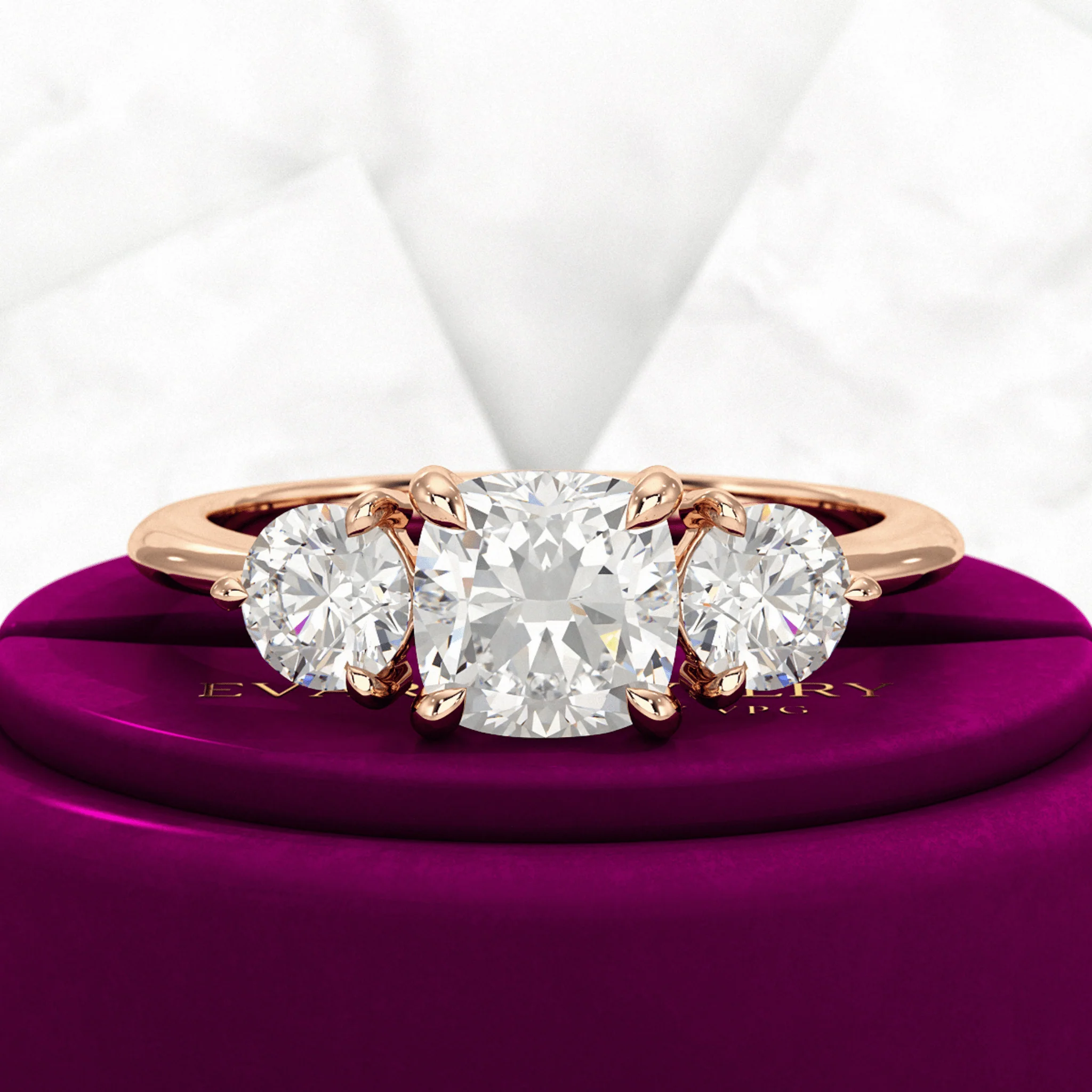 1.50 Carat Cushion Cut Diamond Engagement Ring - Image 9