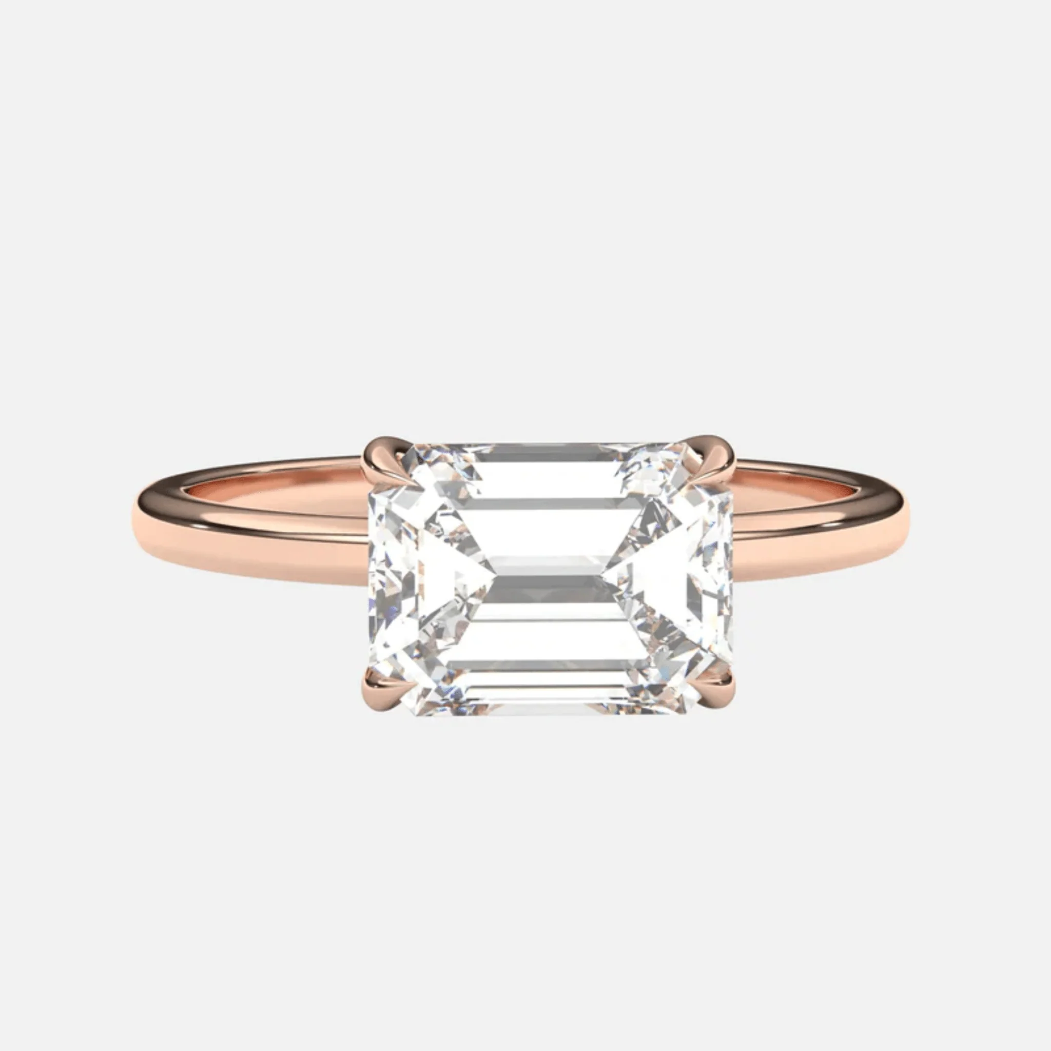 1.50 Carat East West Emerald Cut Wedding Ring - Image 10