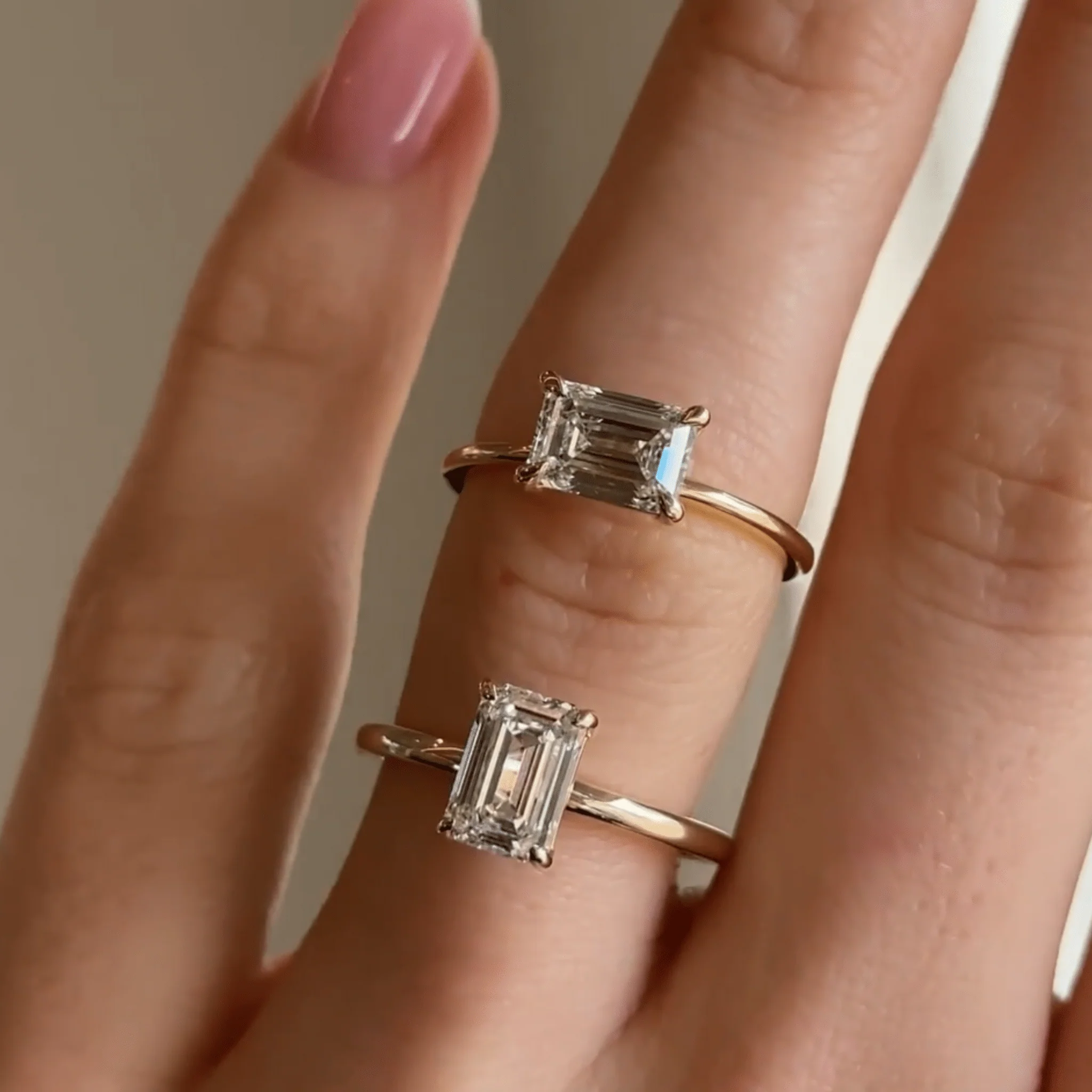 1.50 Carat East West Emerald Cut Wedding Ring - Image 6