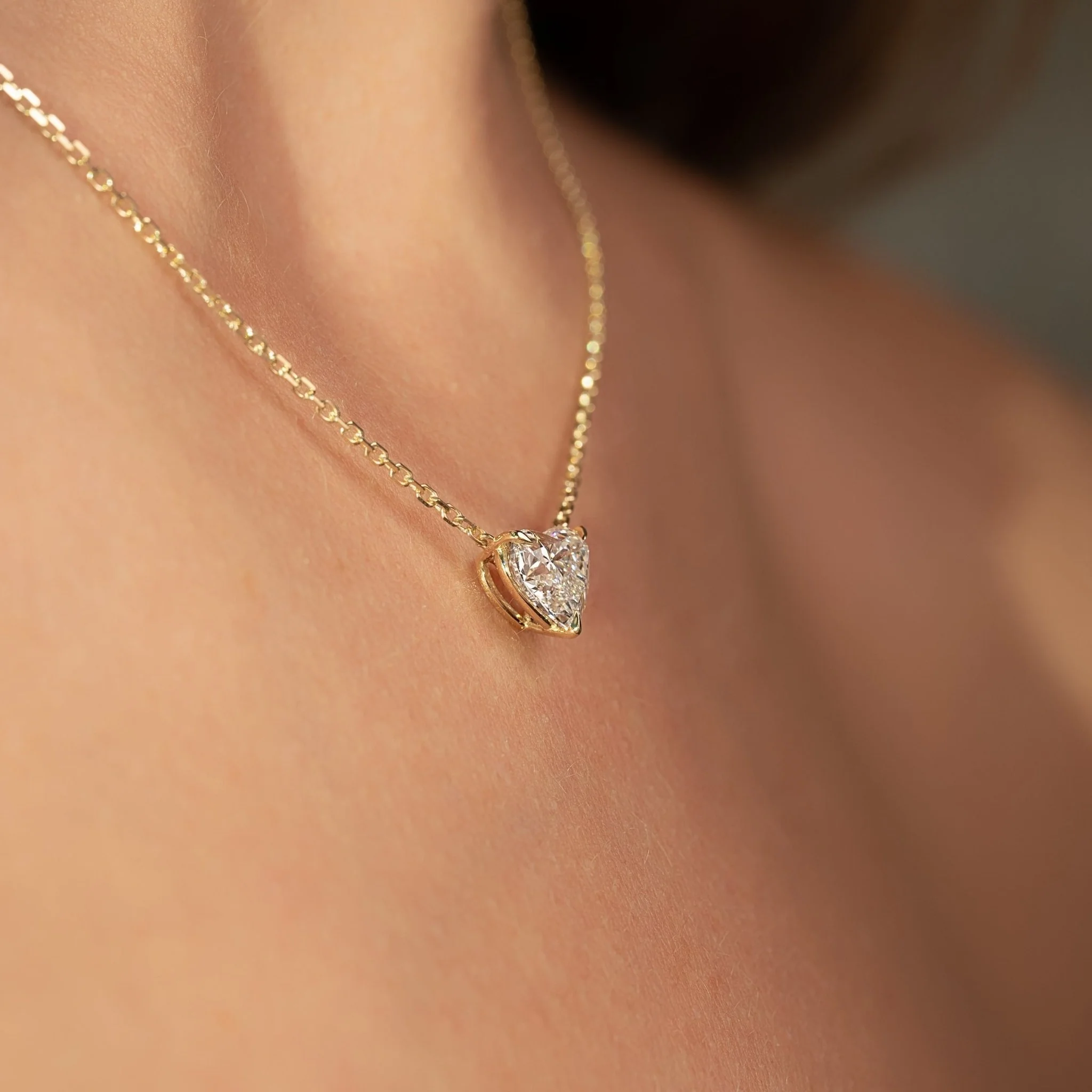 1.50 Carat Heart Shape Diamond Pendant Necklace for Women - Image 3
