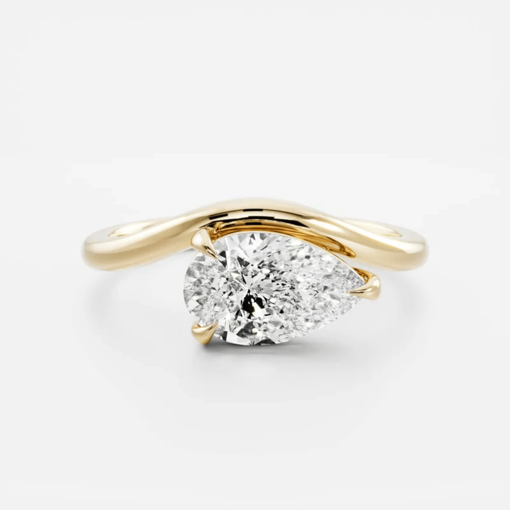 1.50 Carat Pear Cut East West Engagement Ring - Image 10