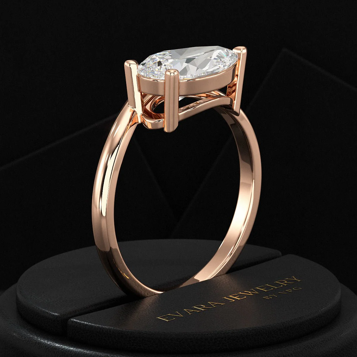 1.50 Carat Pear Cut East West Engagement Ring - Image 20