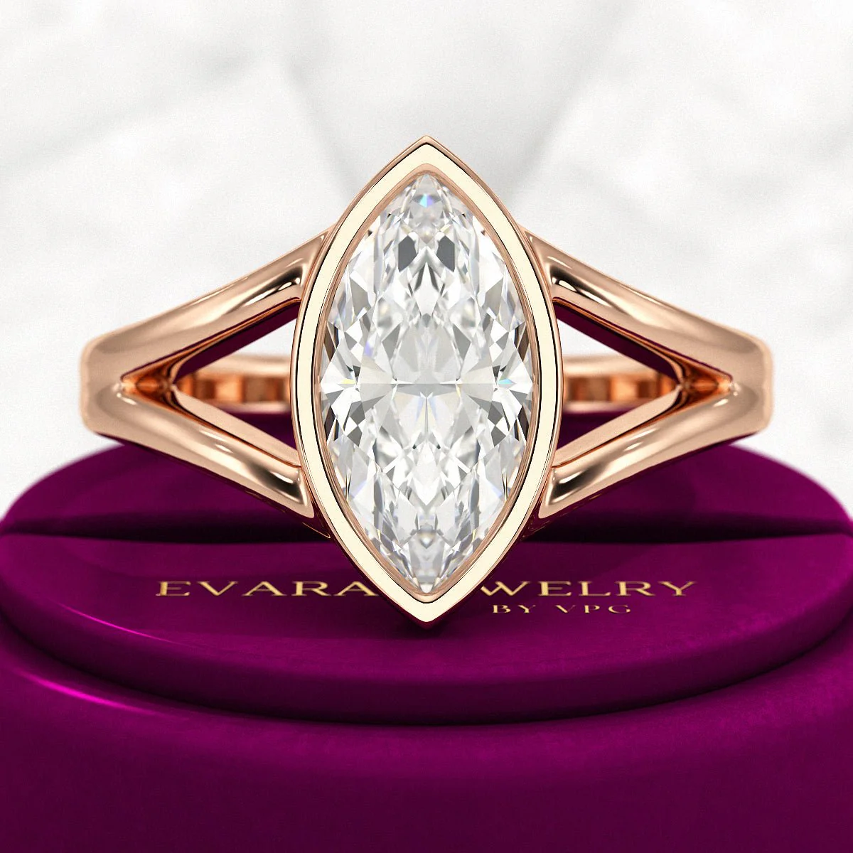 1.50 Carat Marquise Cut Modern Lab Grown Diamond Solitaire Ring - Image 10