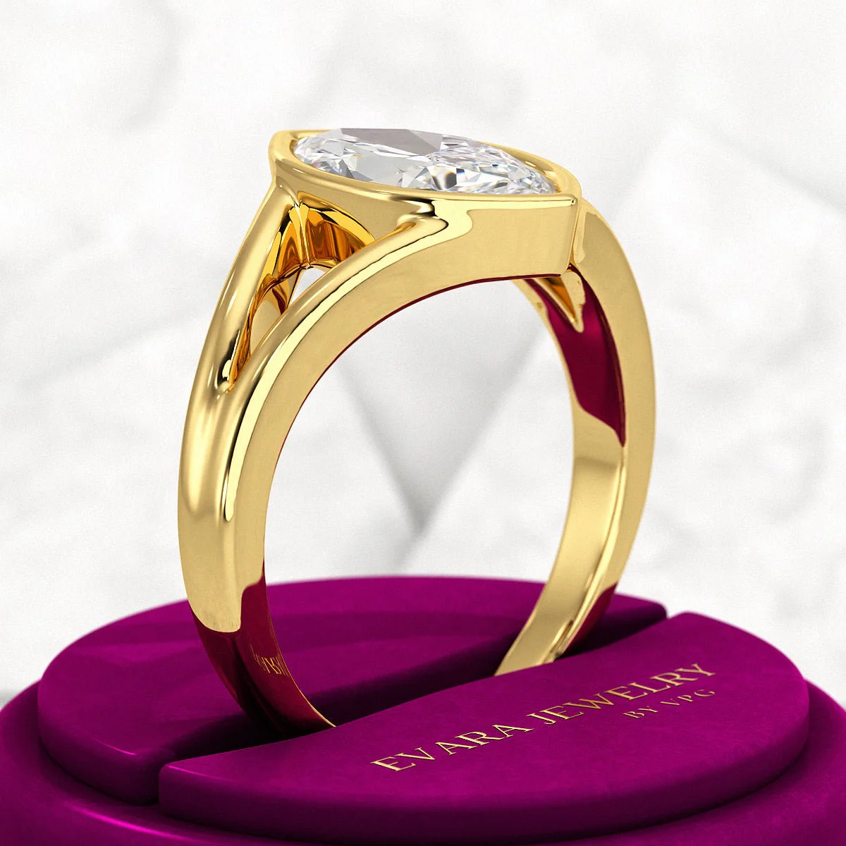 1.50 Carat Marquise Cut Modern Lab Grown Diamond Solitaire Ring - Image 6