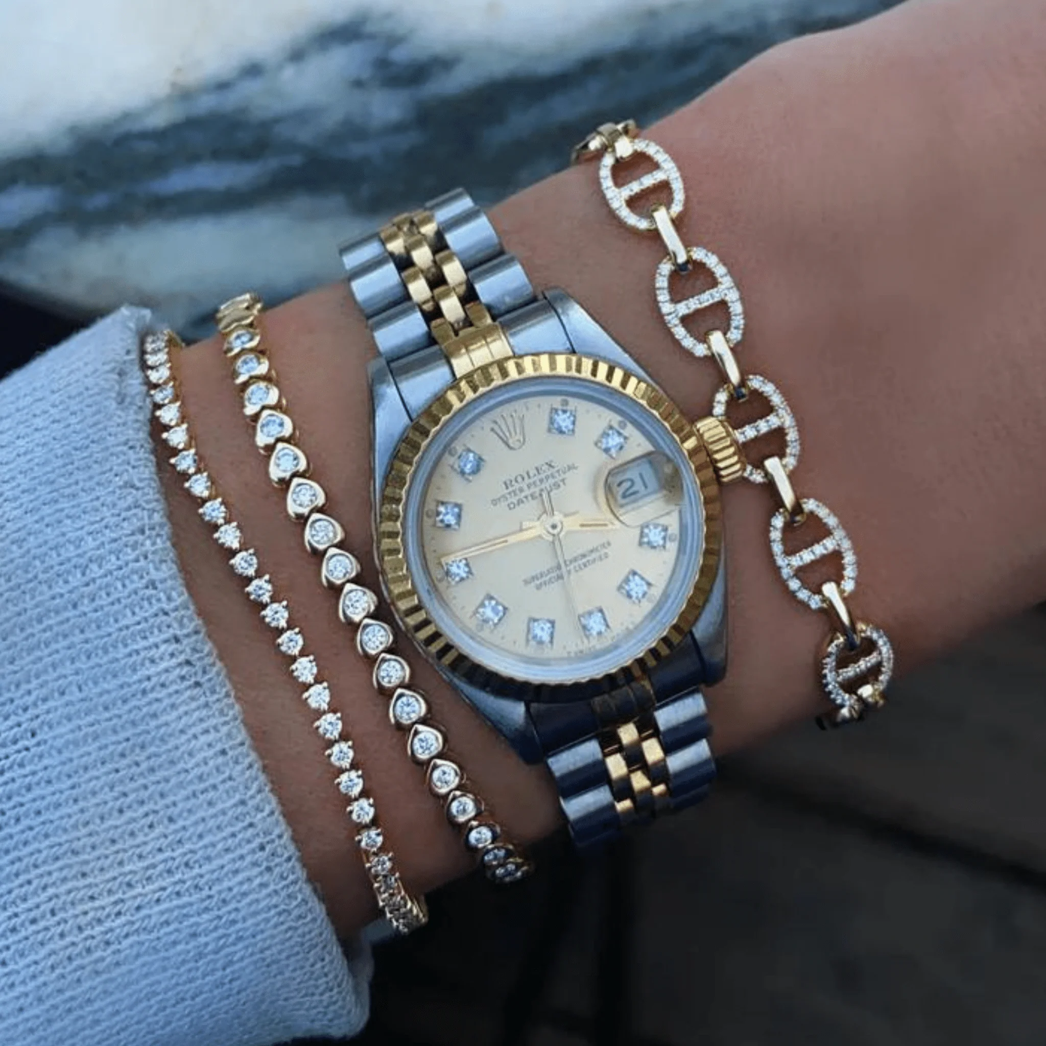 1.70 Carats Three Prongs Dainty Diamond Tennis Bracelet - Image 6