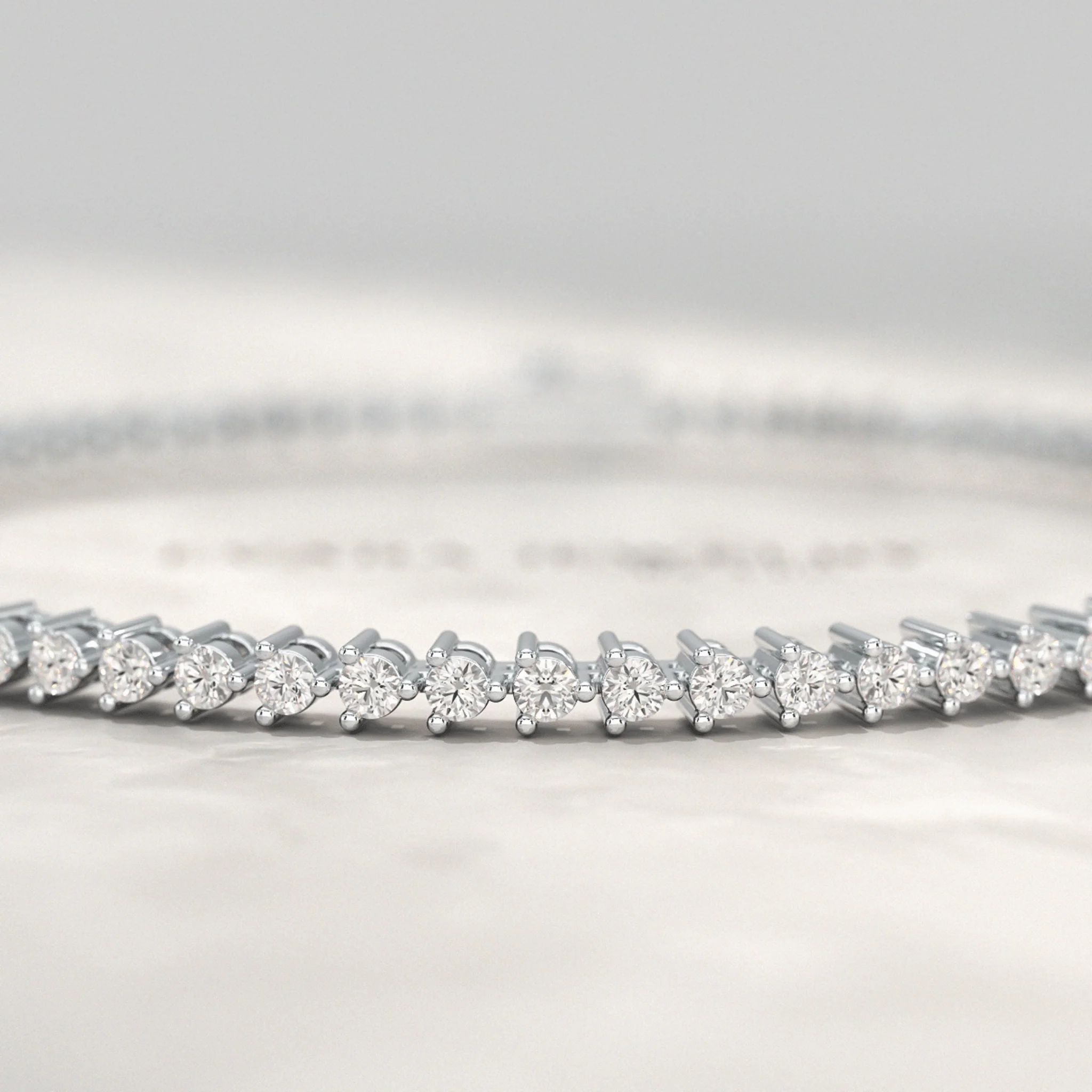 1.70 Carats Three Prongs Dainty Diamond Tennis Bracelet - Image 8