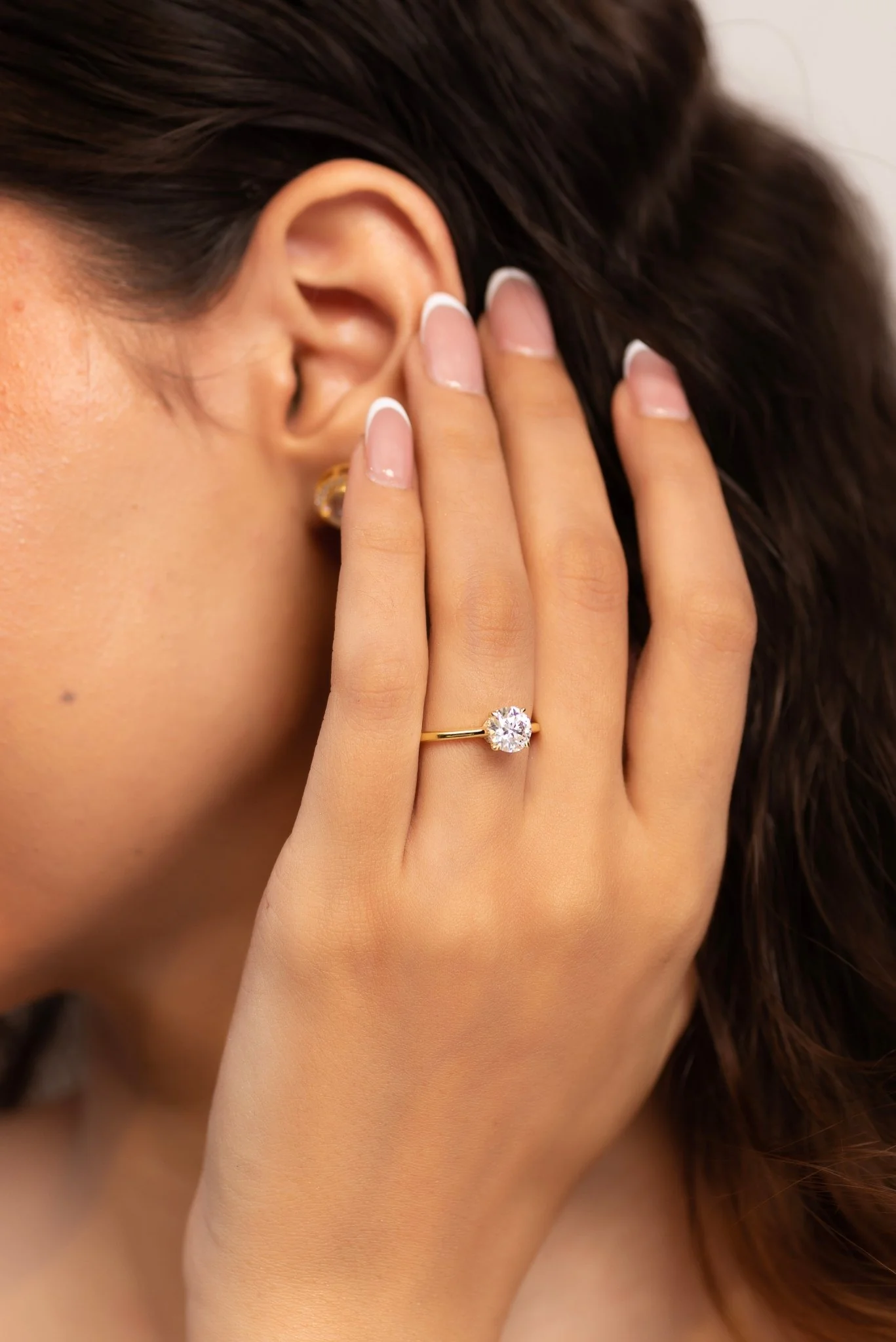1 Carat Round Cut Diamond Hidden Halo Ring - Image 5