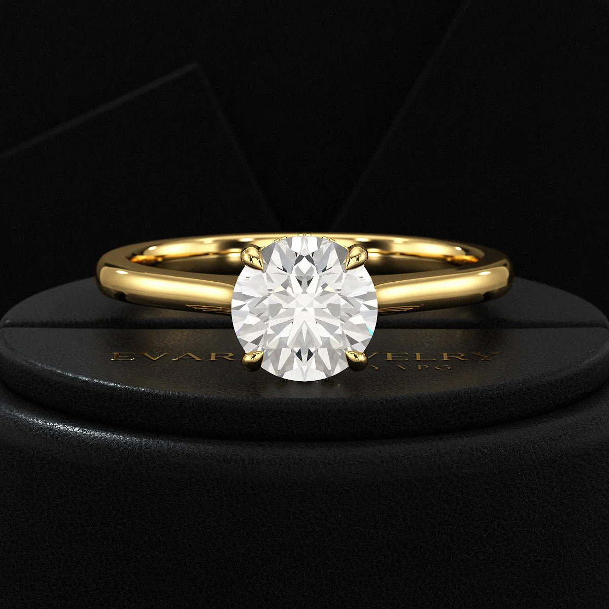 1 Carat Round Cut Diamond Hidden Halo Ring - Image 9