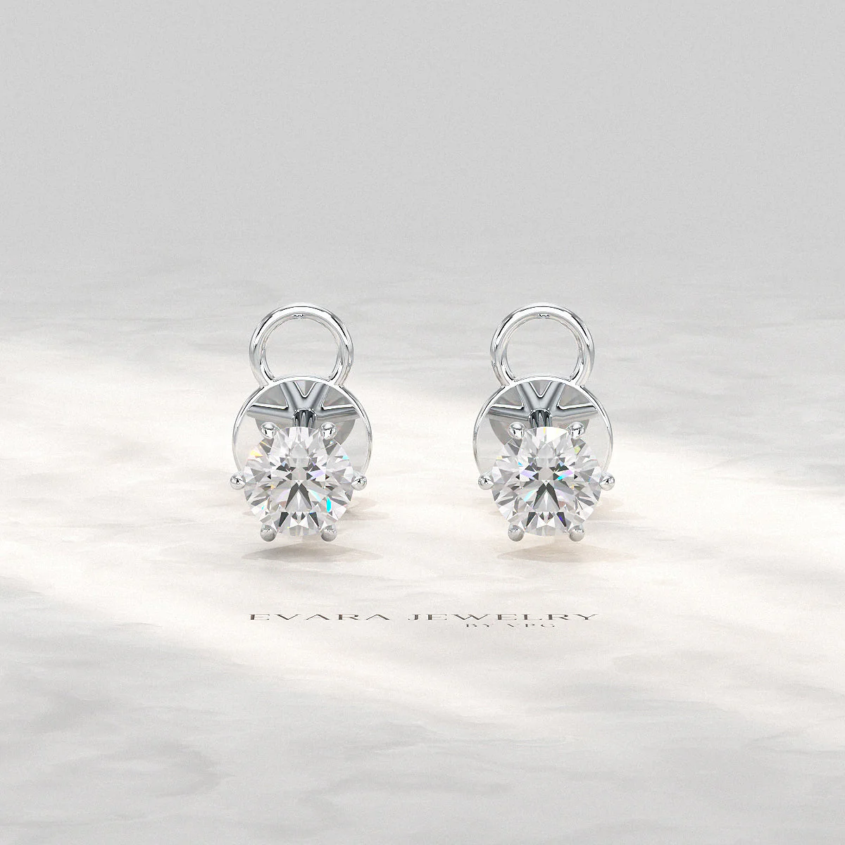 1 Carat Solitaire Lab Grown Diamond Studs Earrings - Image 13