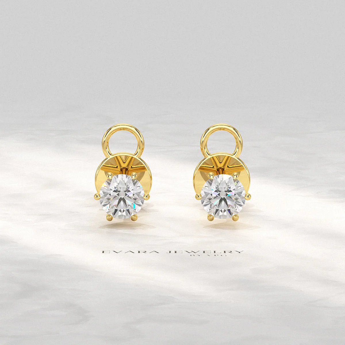 1 Carat Solitaire Lab Grown Diamond Studs Earrings - Image 5