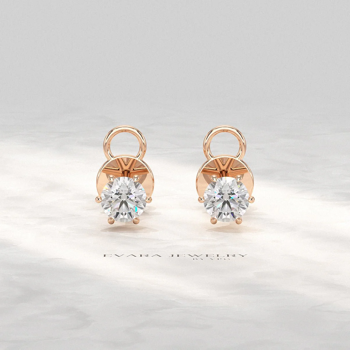 1 Carat Solitaire Lab Grown Diamond Studs Earrings - Image 9