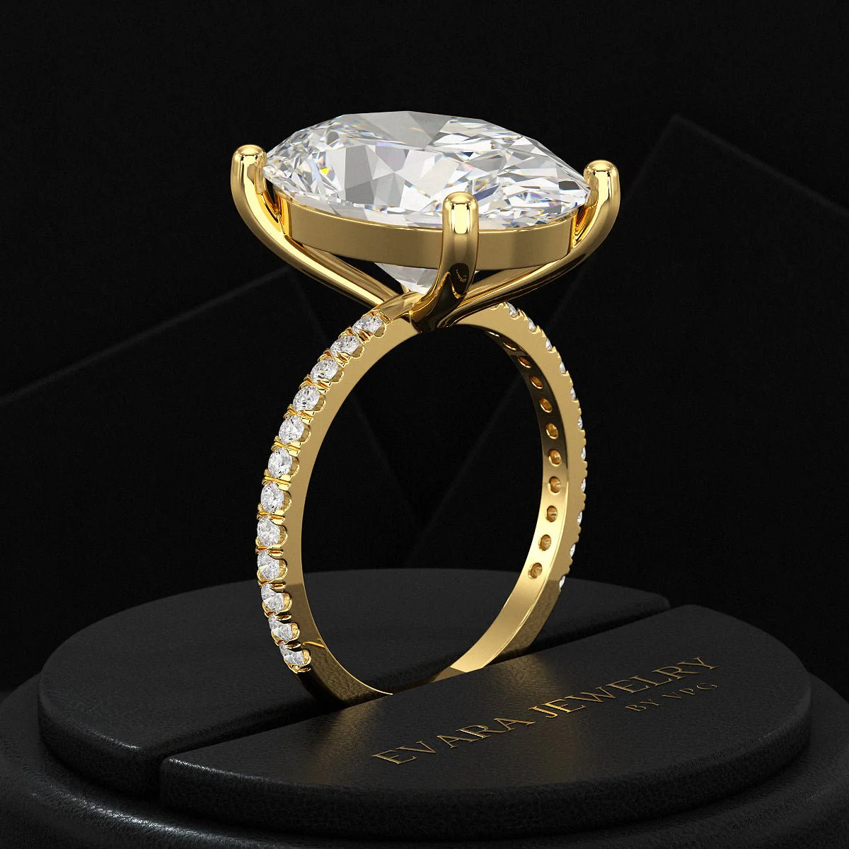 10 Carat Oval Cut Lab Grown Diamond Engagement Ring - Image 7