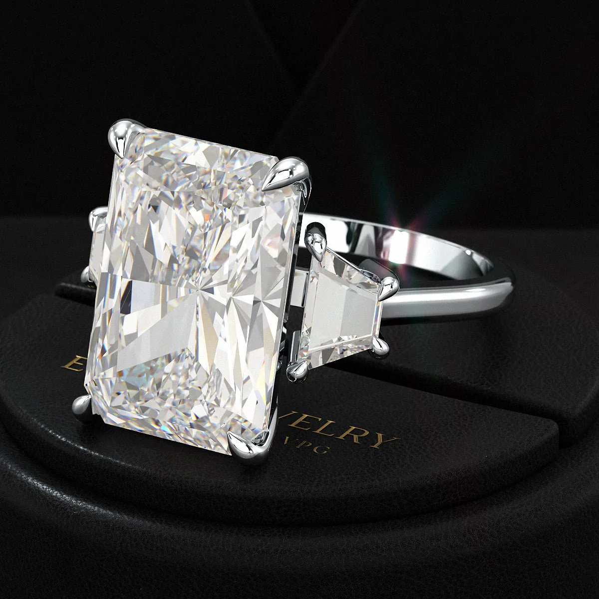 10 Carat Radiant Cut Diamond Engagement Ring - Image 10