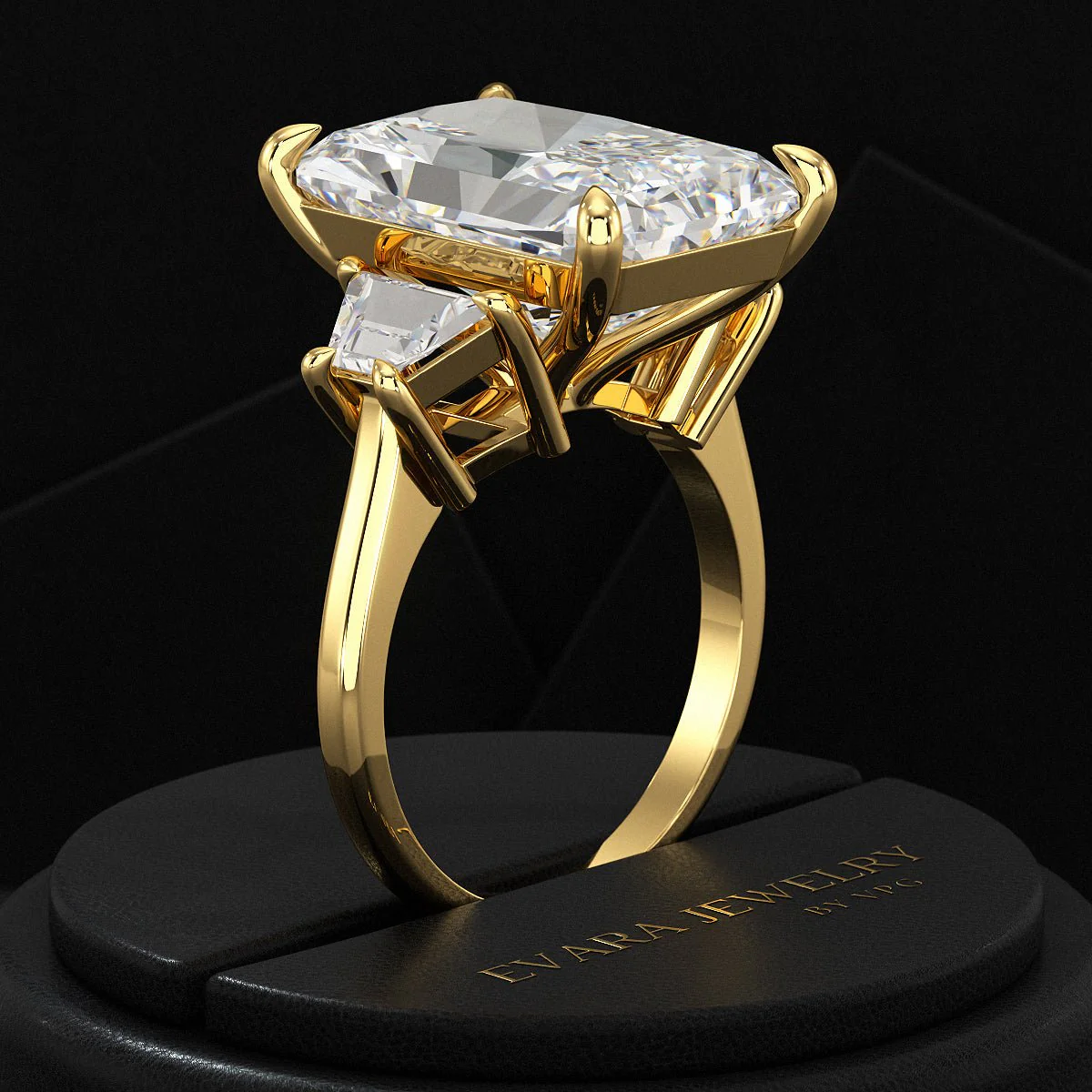 10 Carat Radiant Cut Diamond Engagement Ring - Image 5