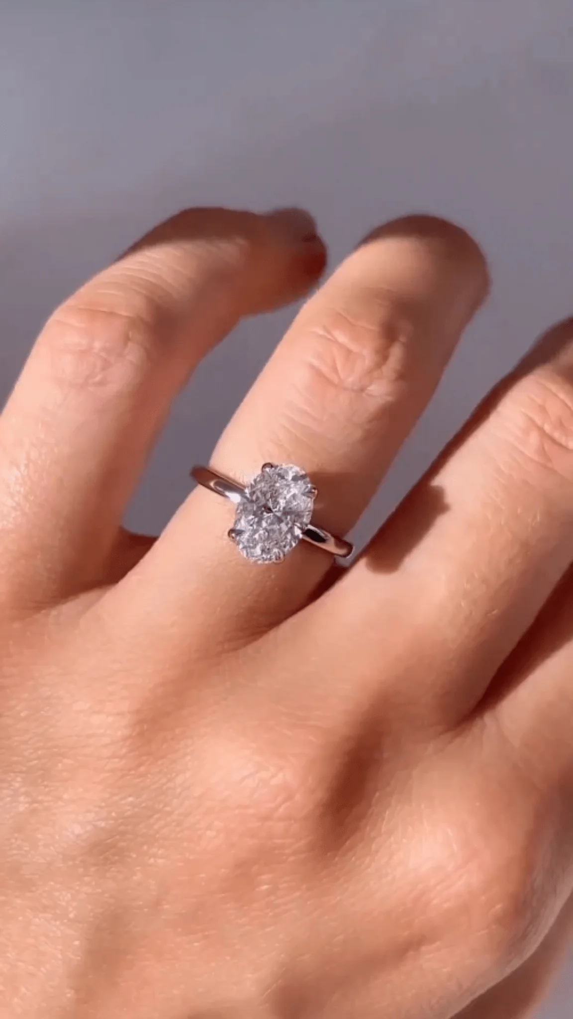 2.00 Carat Oval Cut Minimalist Prong Statement Ring - Image 10