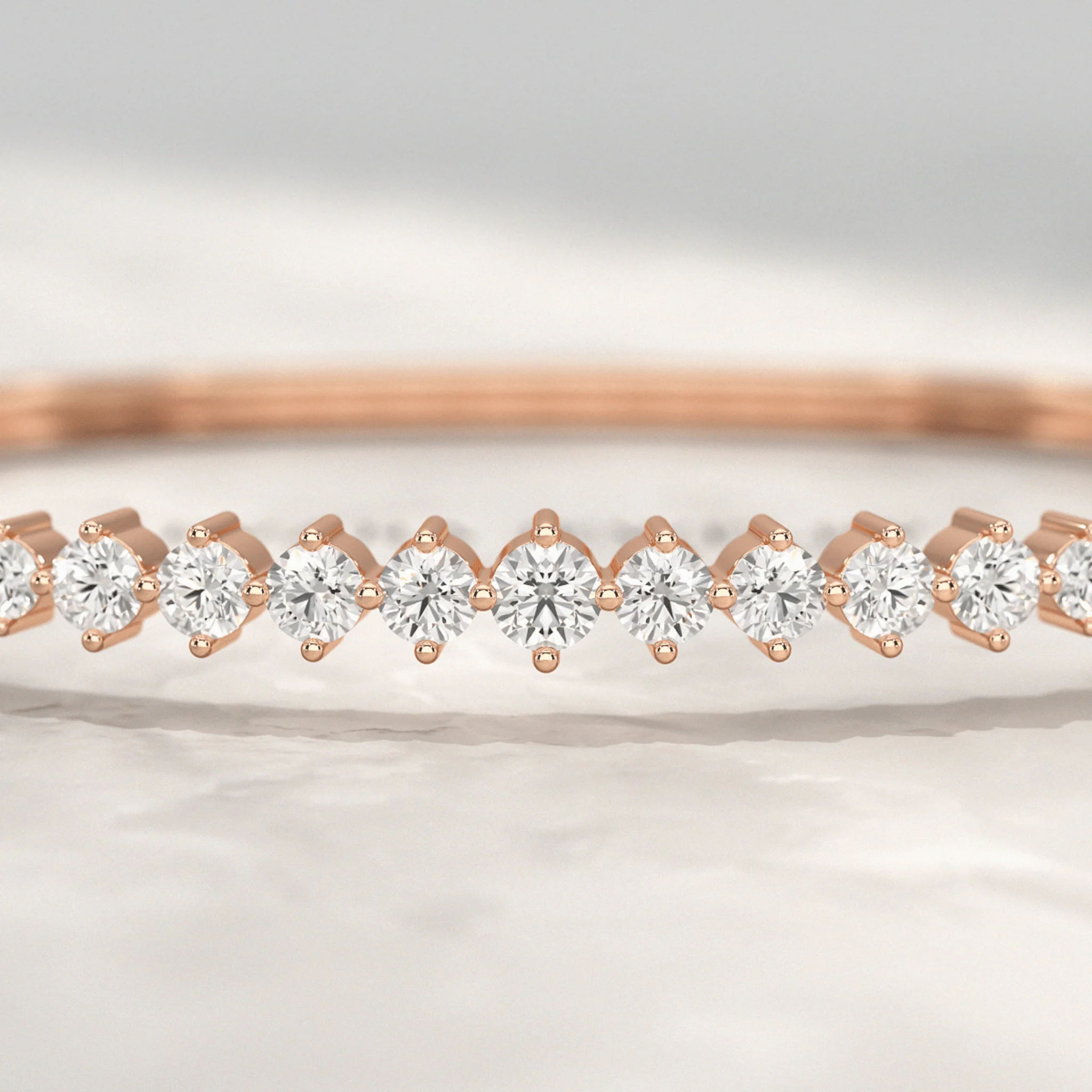 2.00 Carats Lab Grown Diamond Graduation Cuff Bangle Bracelet - Image 10