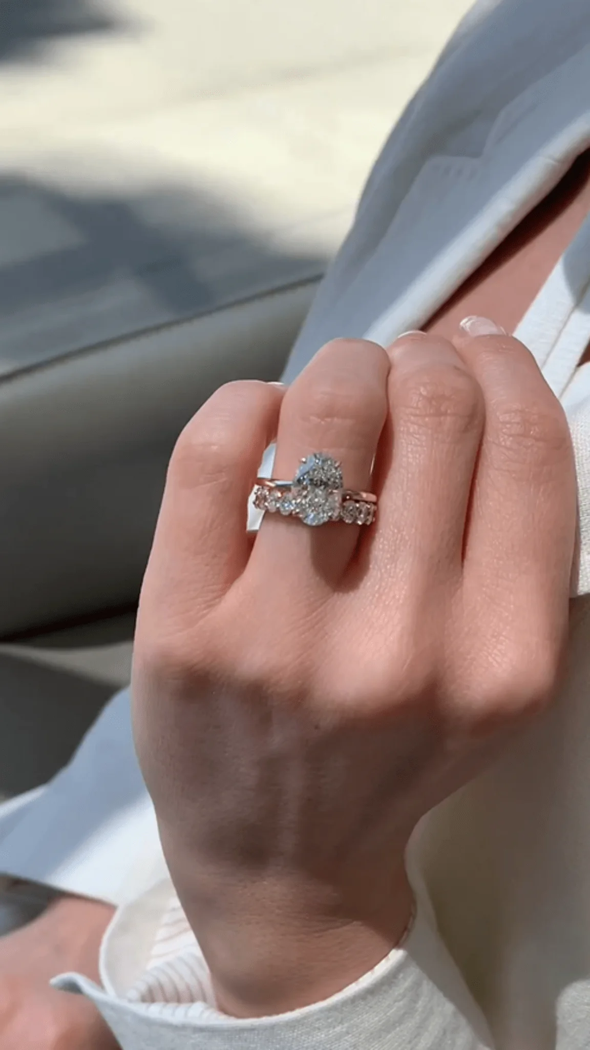 2.20 Carat Oval Cut Diamond Hidden Halo Engagement Ring - Image 5