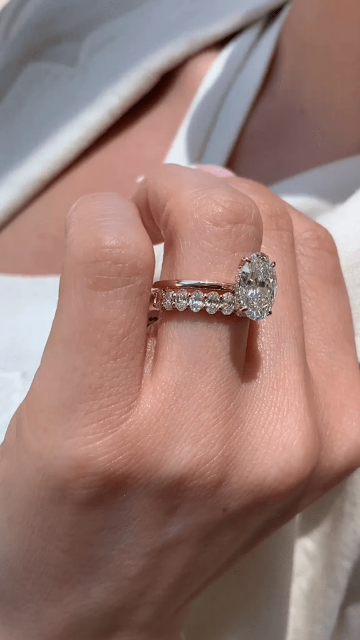 2.20 Carat Oval Cut Diamond Hidden Halo Engagement Ring - Image 6