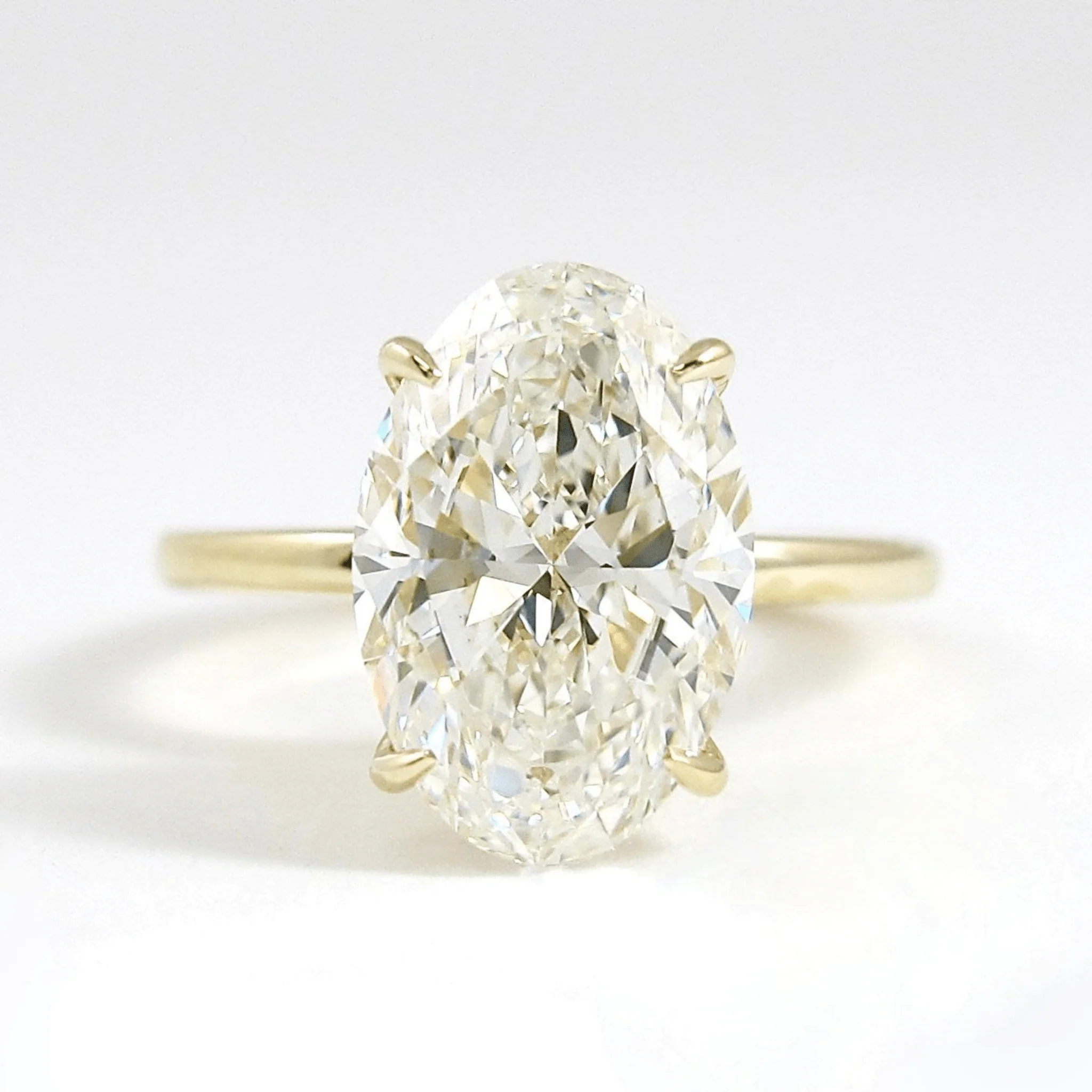2.20 Carat Oval Cut Diamond Hidden Halo Engagement Ring - Image 8
