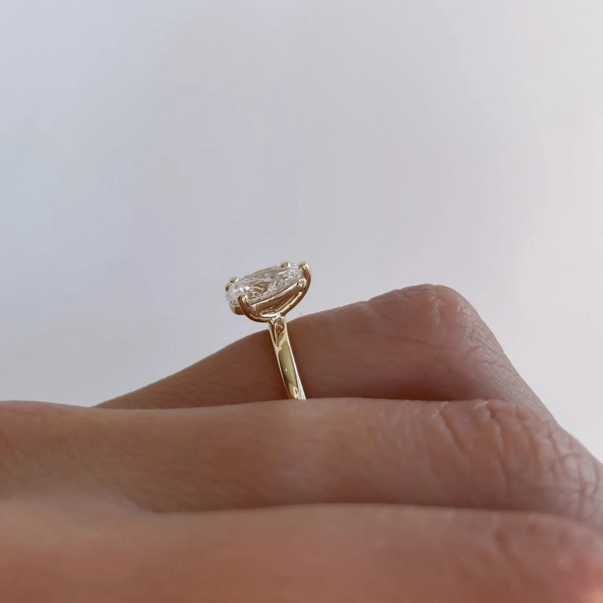 2.25 Carat Oval & Pear Cut Toi Et Moi Two Stone French Ring - Image 5