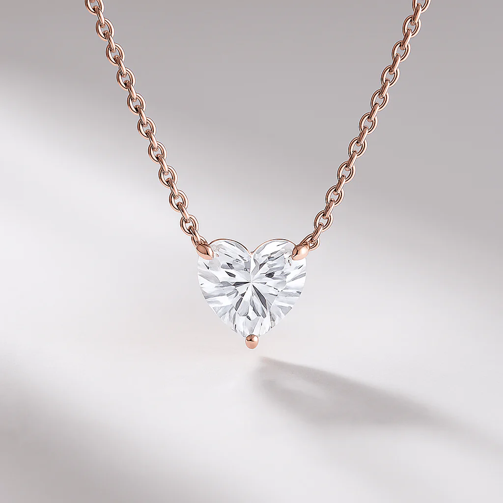1.50 Carat Heart Shape Diamond Pendant Necklace for Women - Image 7