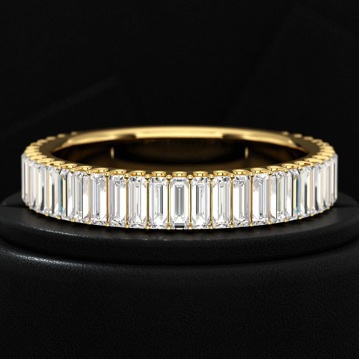 2 Carat Baguette Cut Minimalist Eternity Band - Image 4