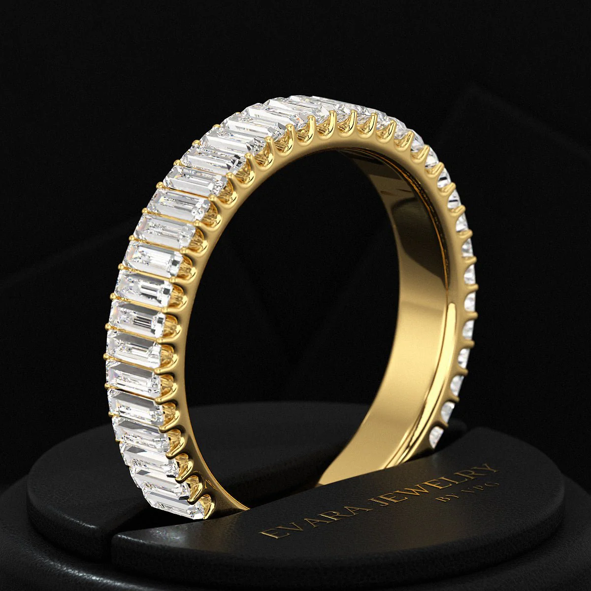2 Carat Baguette Cut Minimalist Eternity Band - Image 5