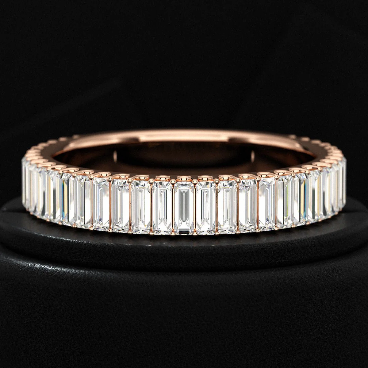 2 Carat Baguette Cut Minimalist Eternity Band - Image 7