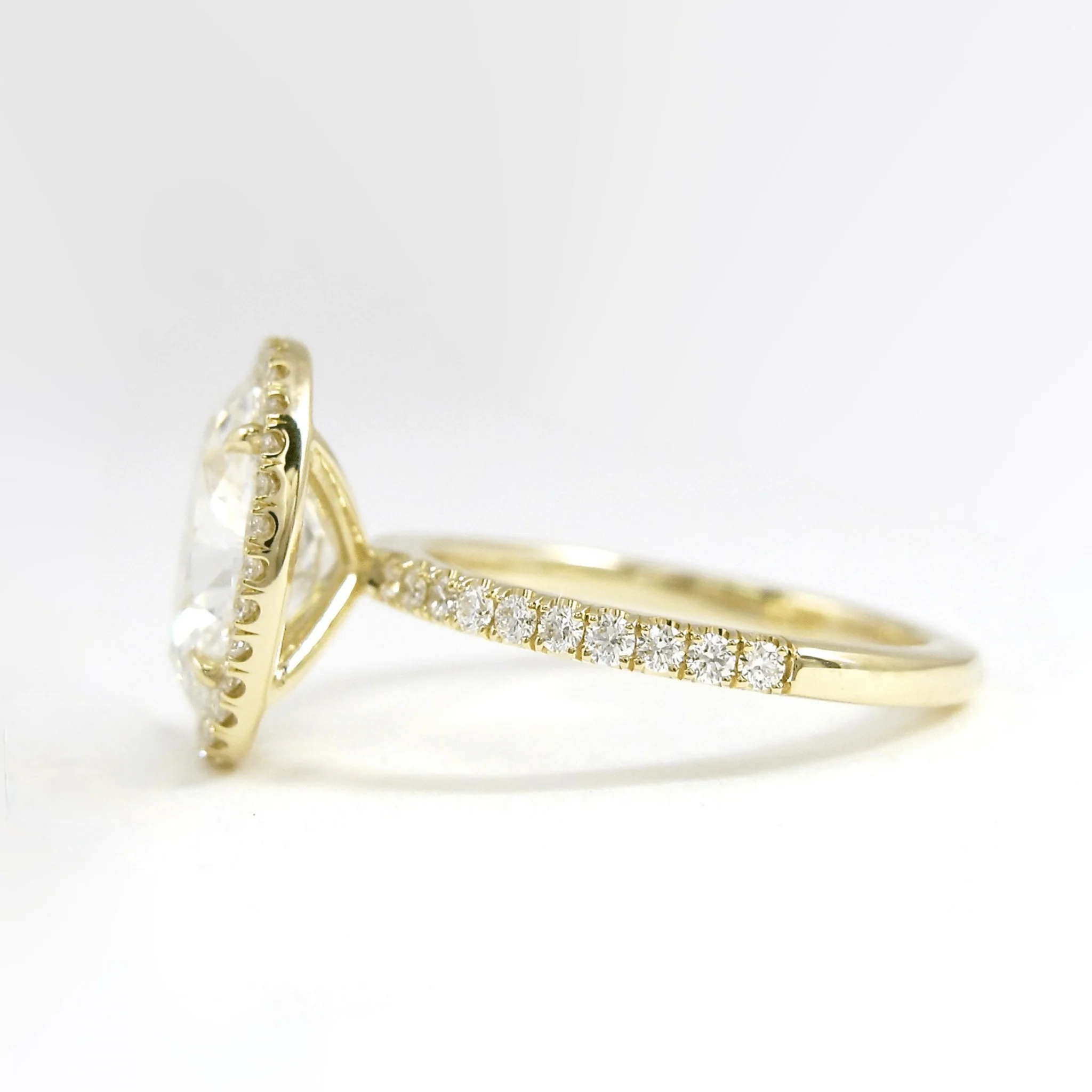 2 Carat Oval Cut Classic Halo Engagement Ring - Image 10
