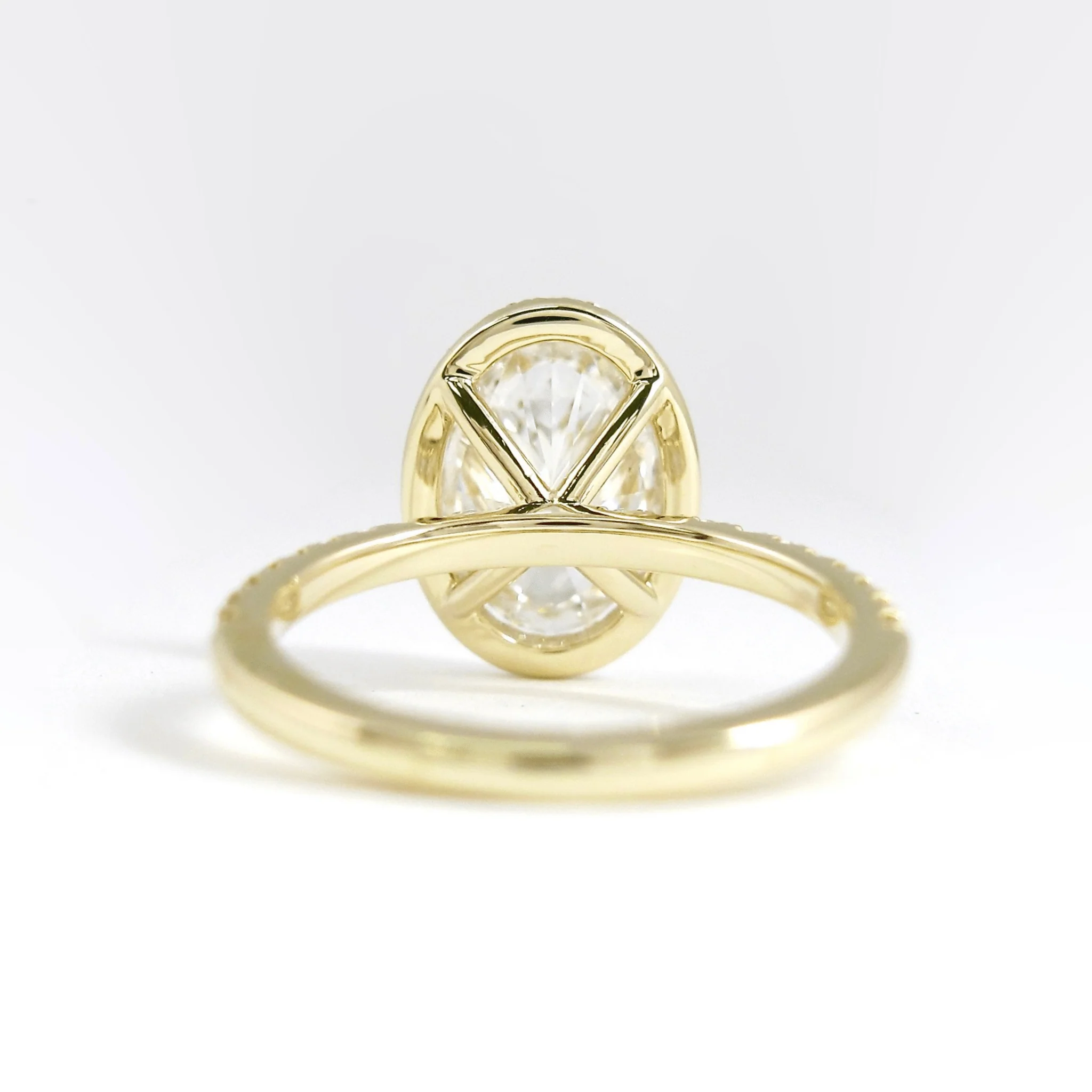 2 Carat Oval Cut Classic Halo Engagement Ring - Image 12