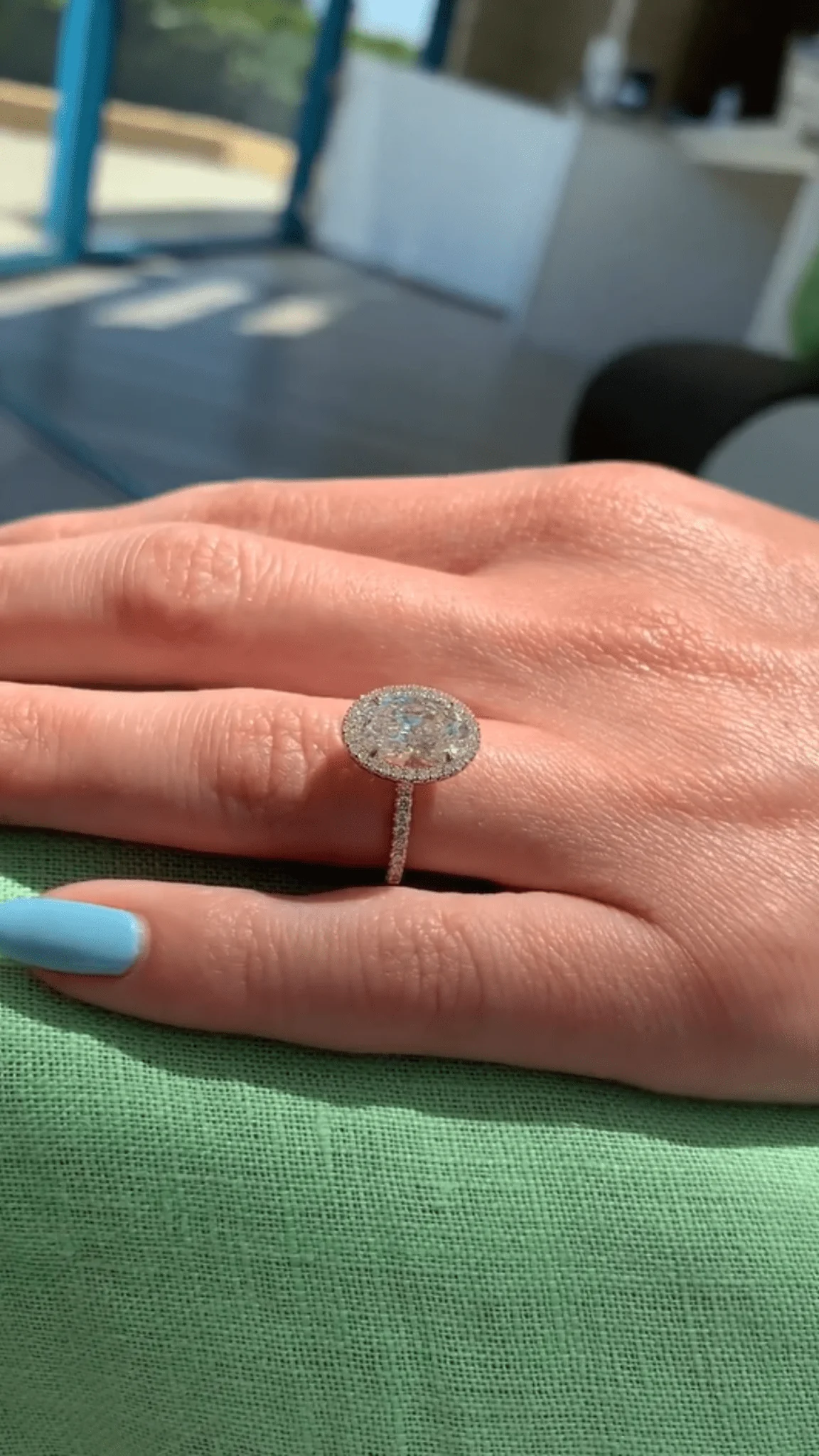 2 Carat Oval Cut Classic Halo Engagement Ring - Image 6