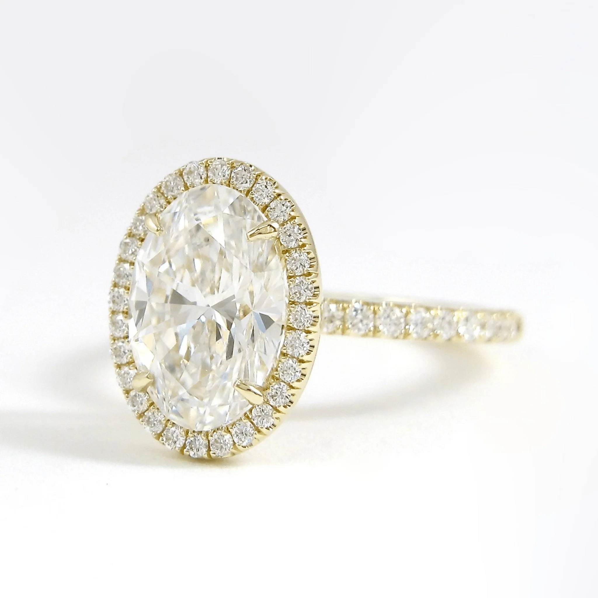2 Carat Oval Cut Classic Halo Engagement Ring - Image 9