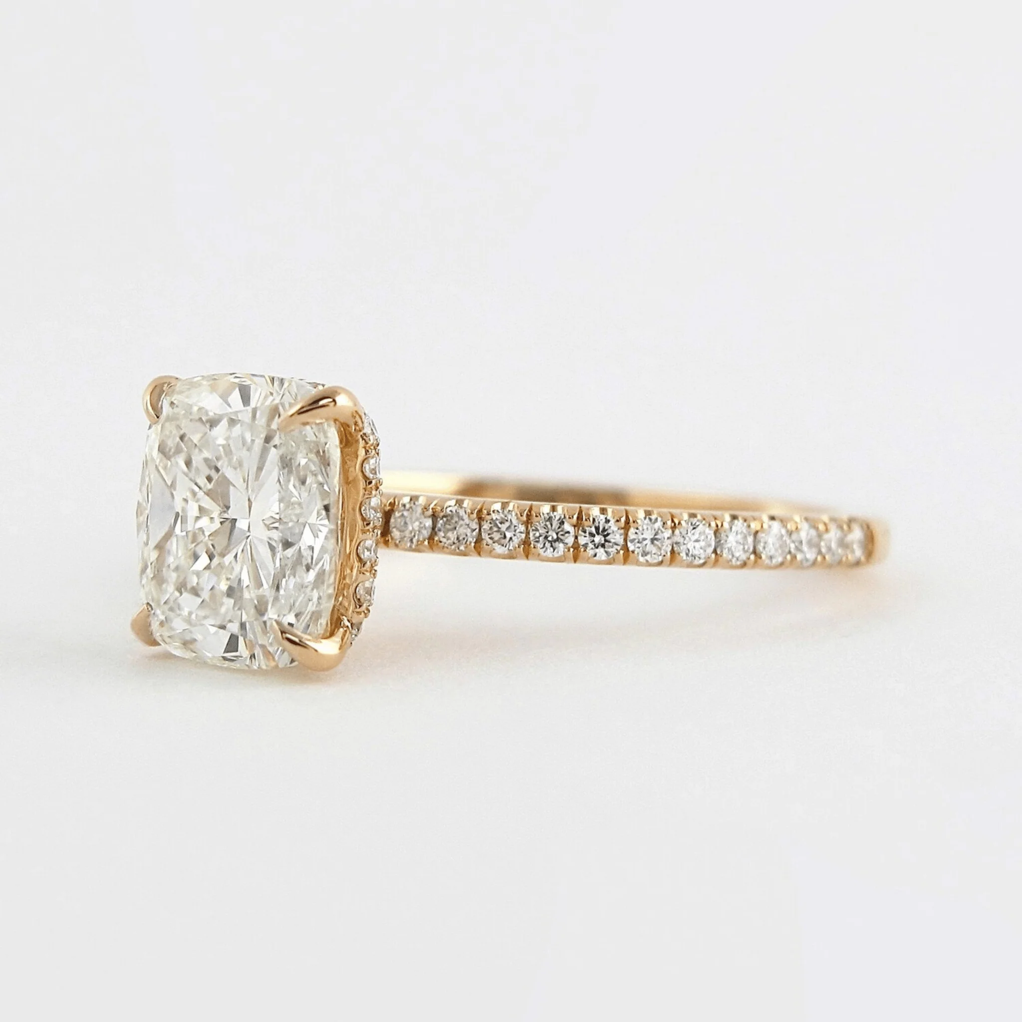 2 Carat Elongated Cushion Cut Diamond Engagement Ring - Image 11