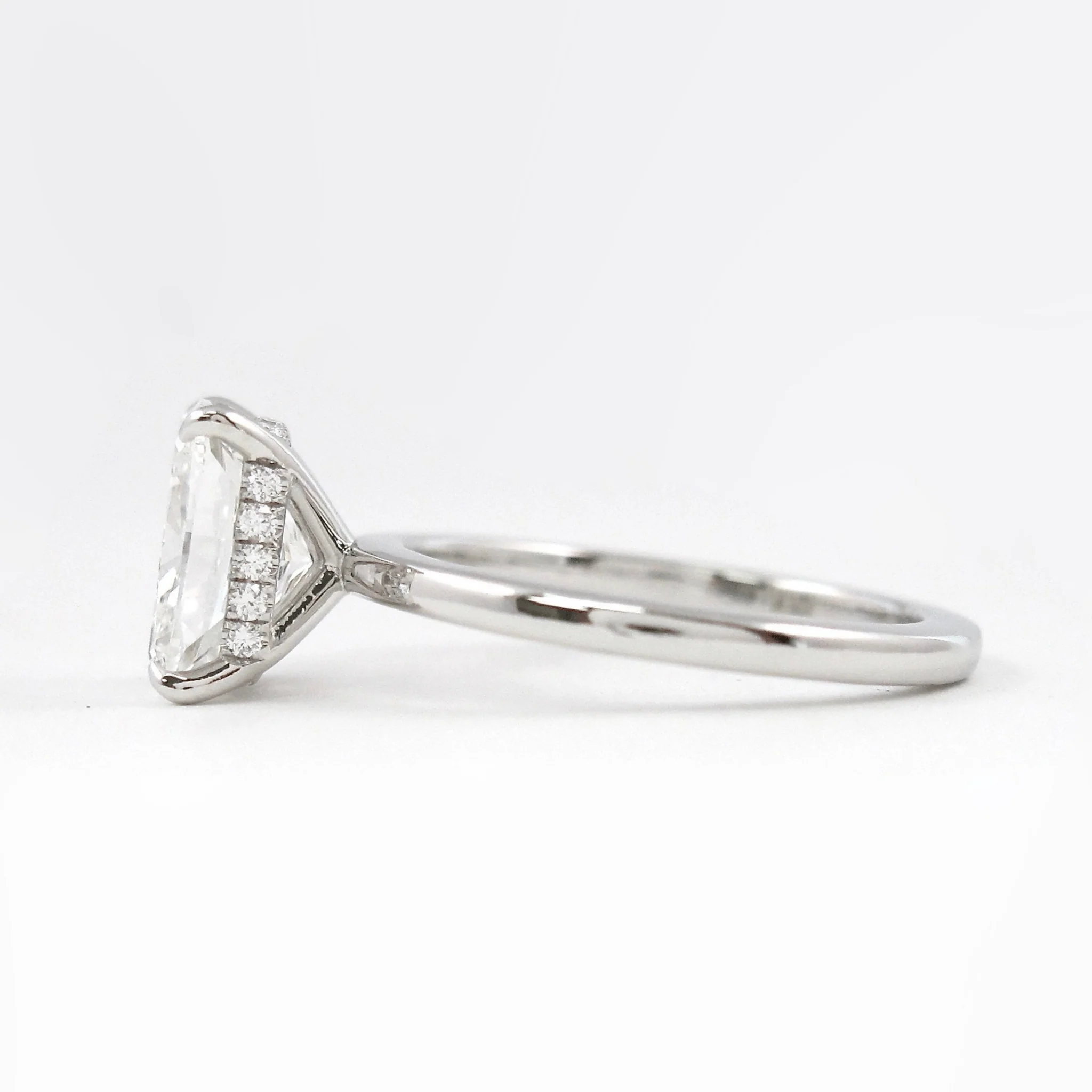 2 Carat Elongated Cushion Cut Minimalist Engagement Ring - Image 11