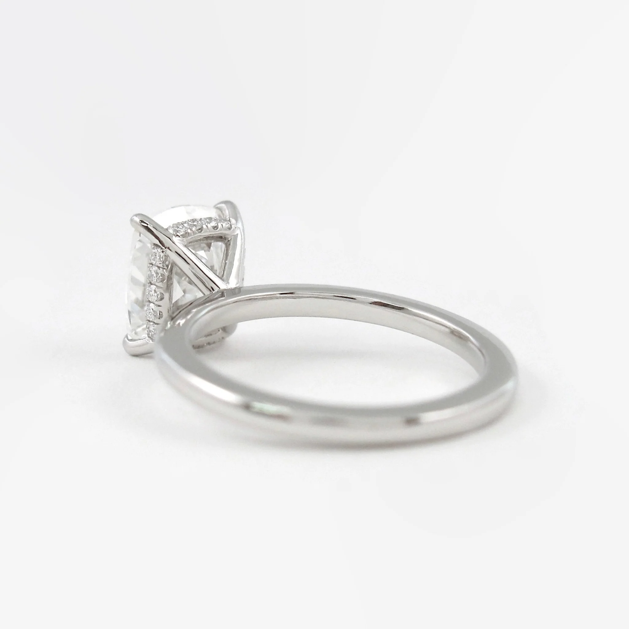 2 Carat Elongated Cushion Cut Minimalist Engagement Ring - Image 12