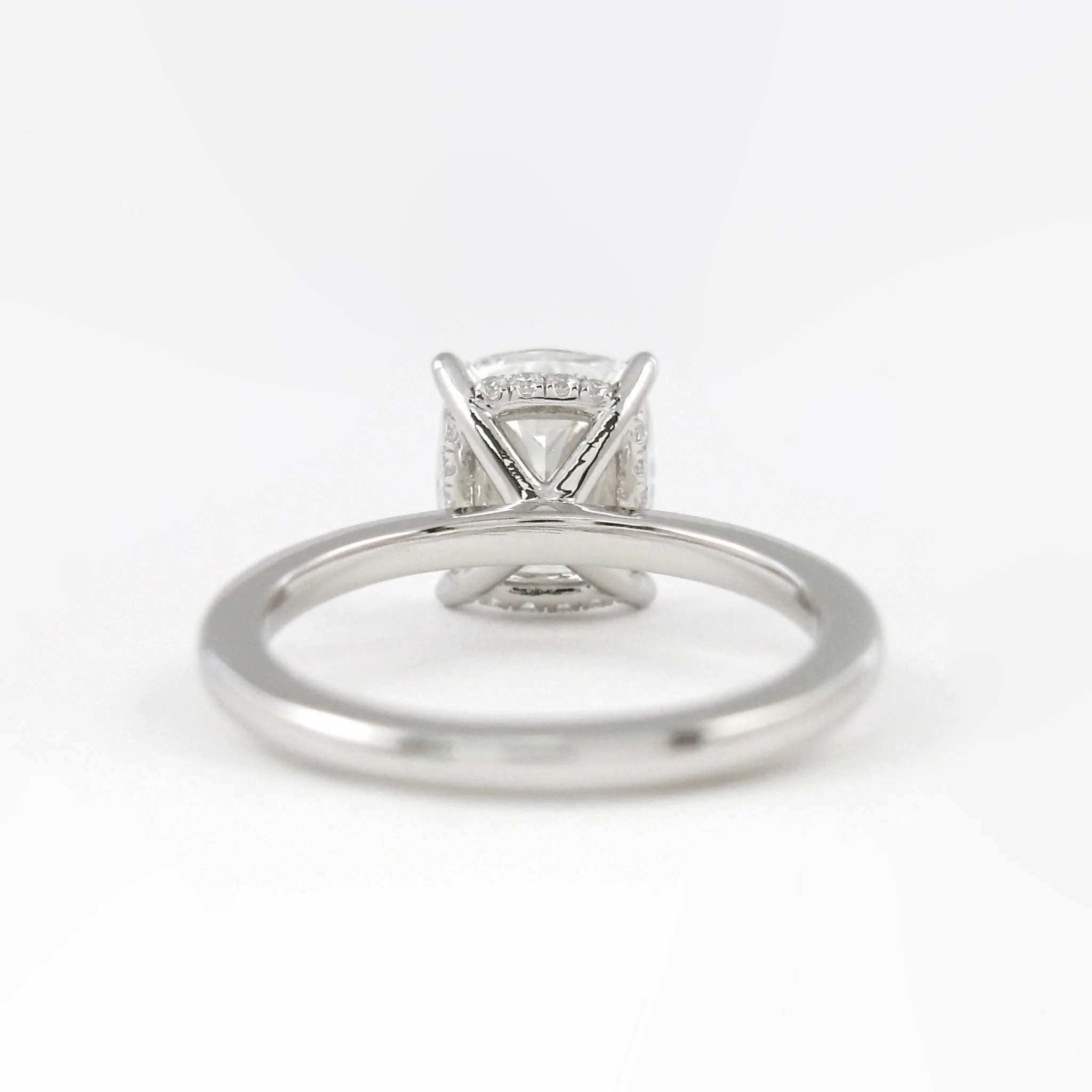2 Carat Elongated Cushion Cut Minimalist Engagement Ring - Image 13