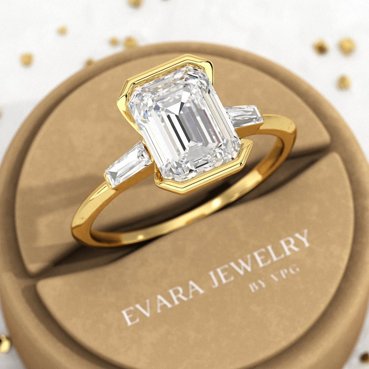 2 Carat Emerald Cut Lab Grown Diamond Anniversary Ring - Image 3
