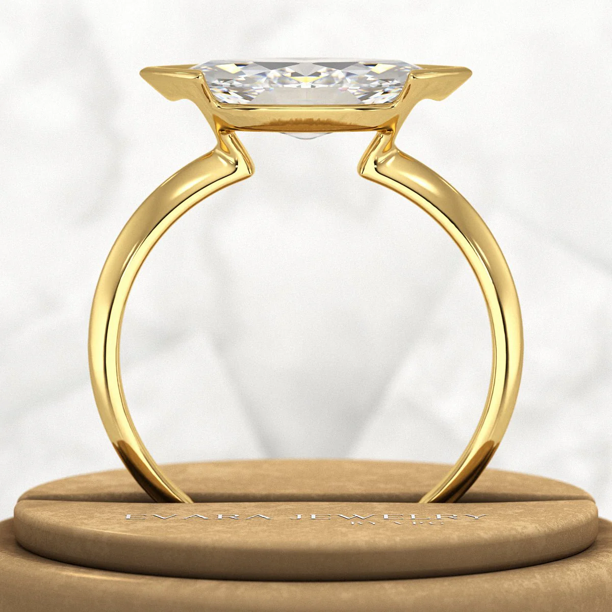 2 Carat Marquise Cut East West Diamond Proposal Ring - Image 6
