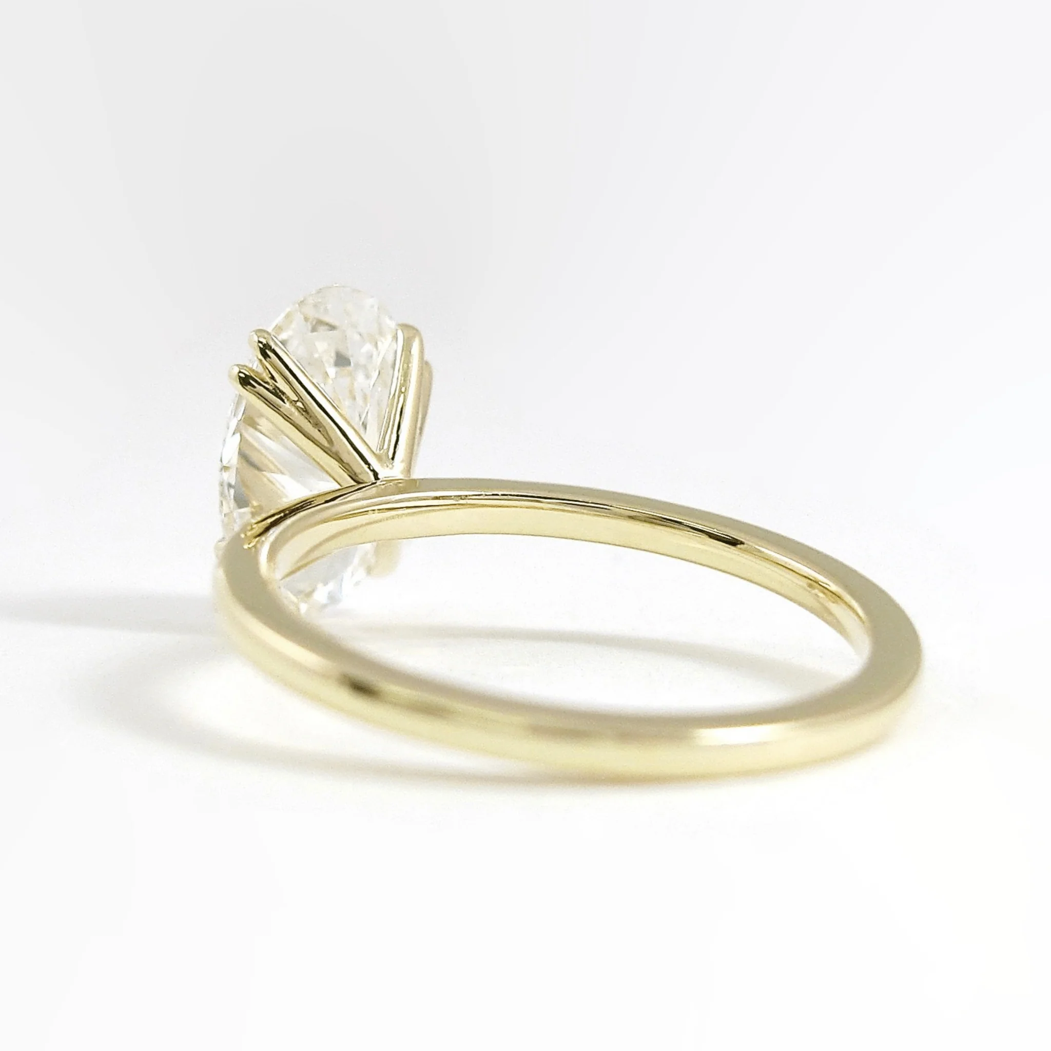 2 Carat Oval Cut 8 V Prongs Minimalist Engagement Ring - Image 11